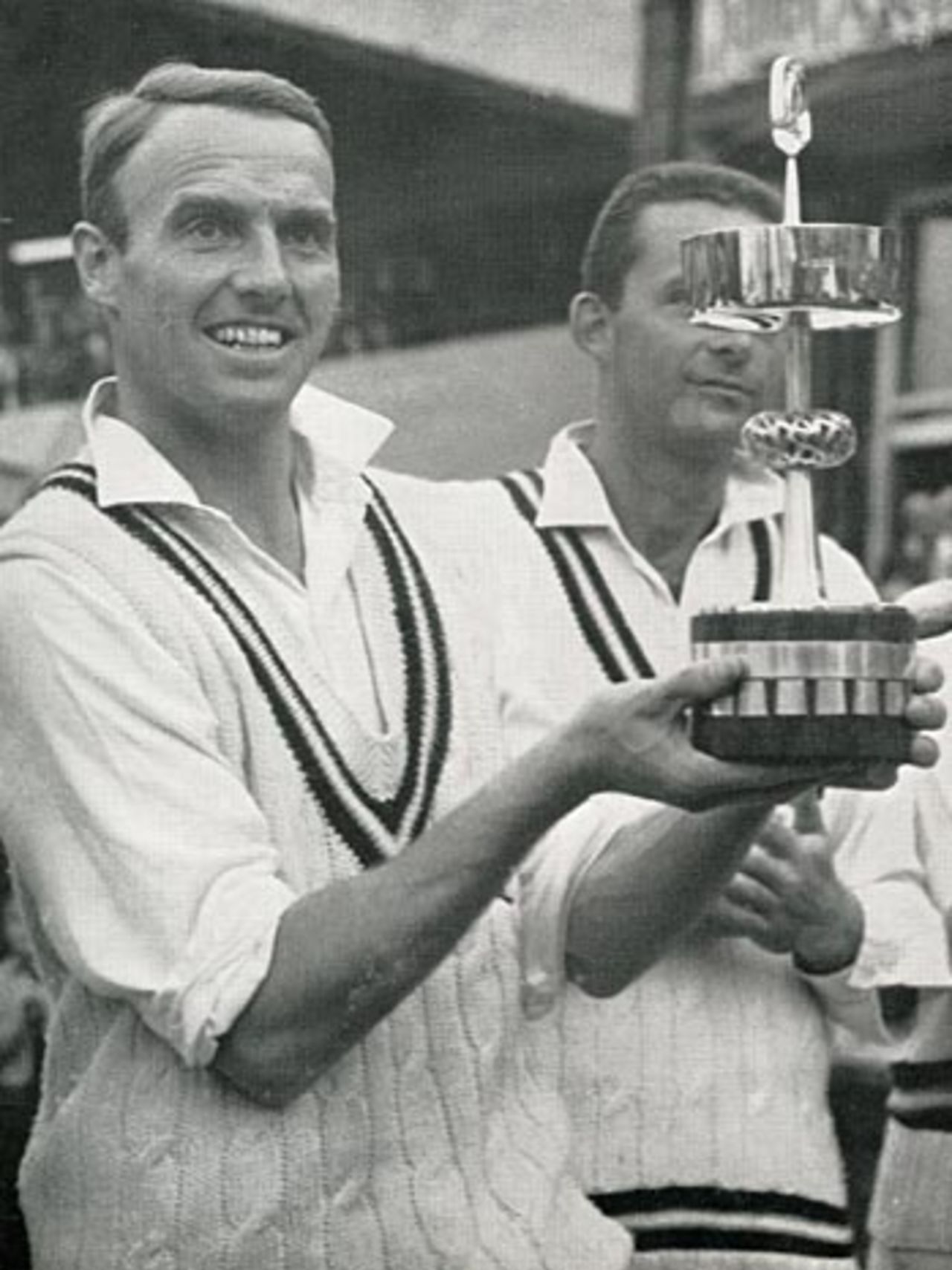 Alan Smith with the Gillette Cup after Warwickshire's win in the 1968 final