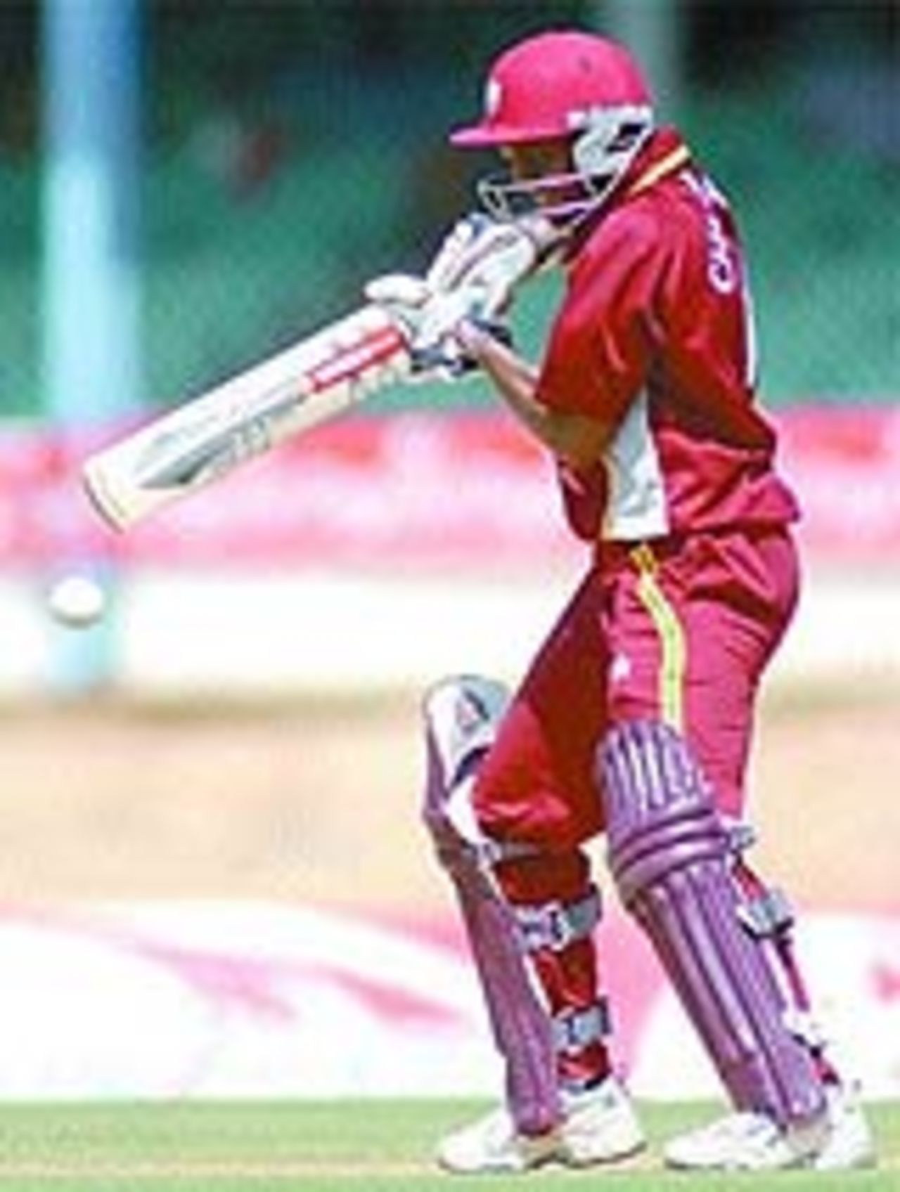 Shivnarine Chanderpaul cuts during his knock of 45, West Indies v Zimbabwe, 7th ODI, Port of Spain, May 14 2006