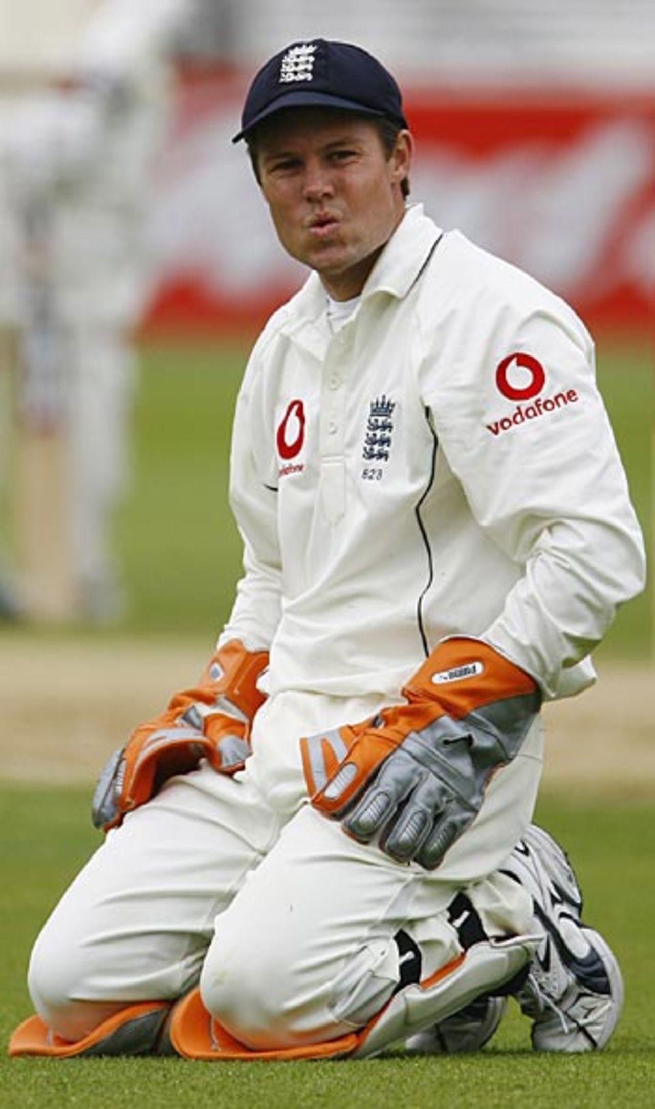 Geraint Jones rues one of several missed chances by England on the final day, England v Sri Lanka, 1st Test, Lord's, May 15, 2006