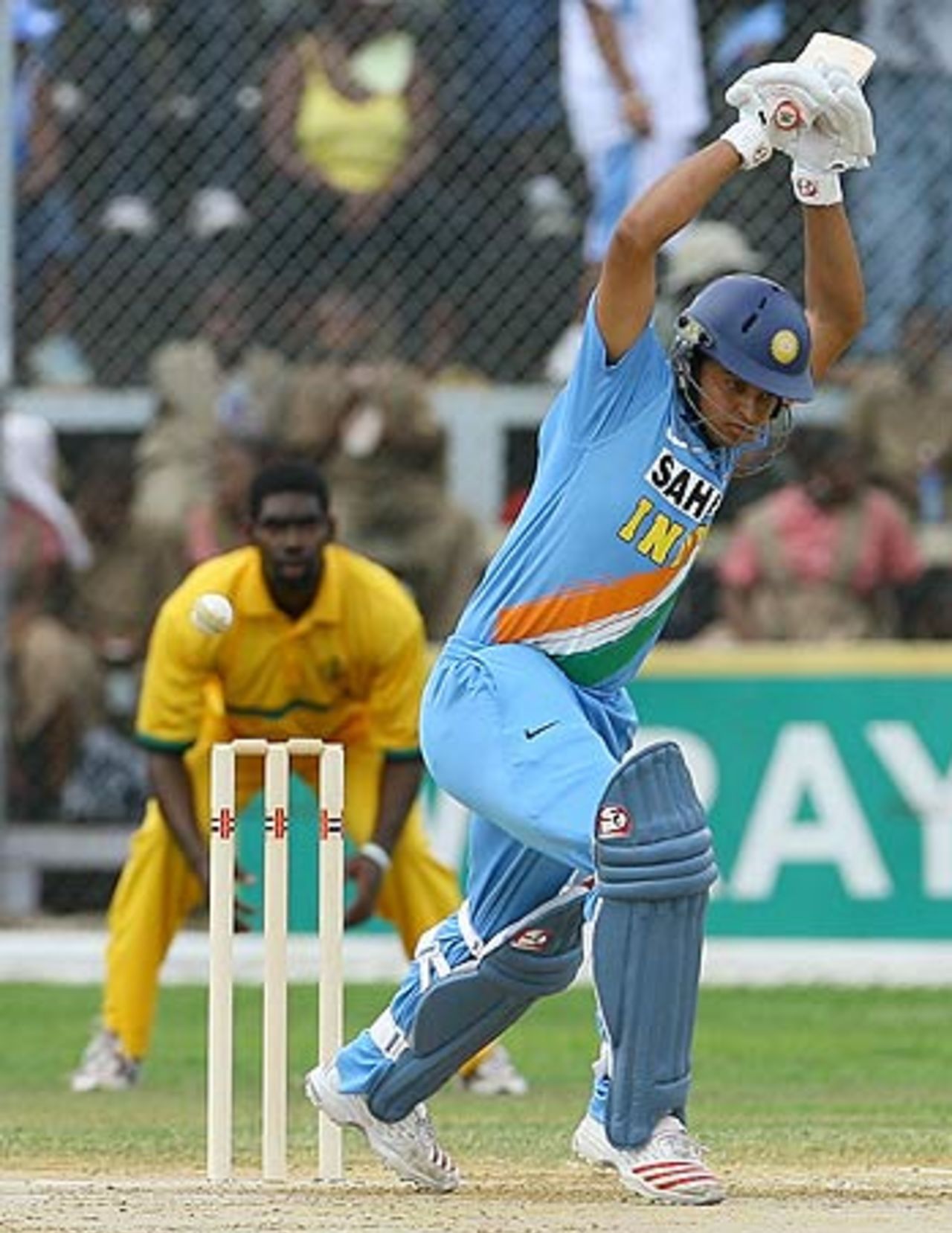 Suresh Raina leaves a delivery during India's warm-up match against Jamaica, Jamaica v Indians, Montego Bay, May 16, 2006