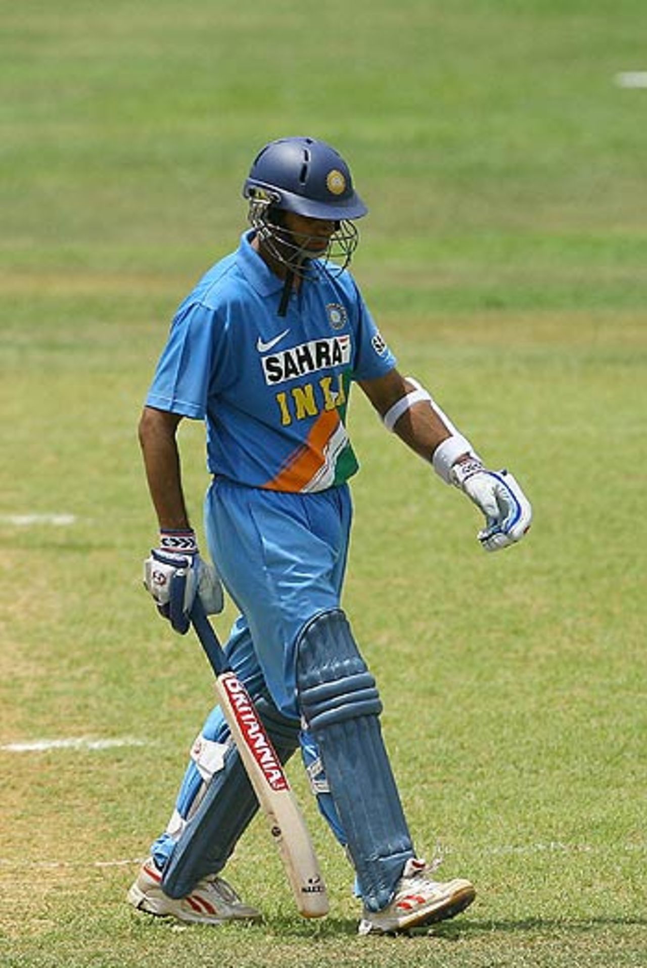 Rahul Dravid departs for 31 during India's warm-up match against Jamaica, Jamaica v Indians, Montego Bay, May 16, 2006