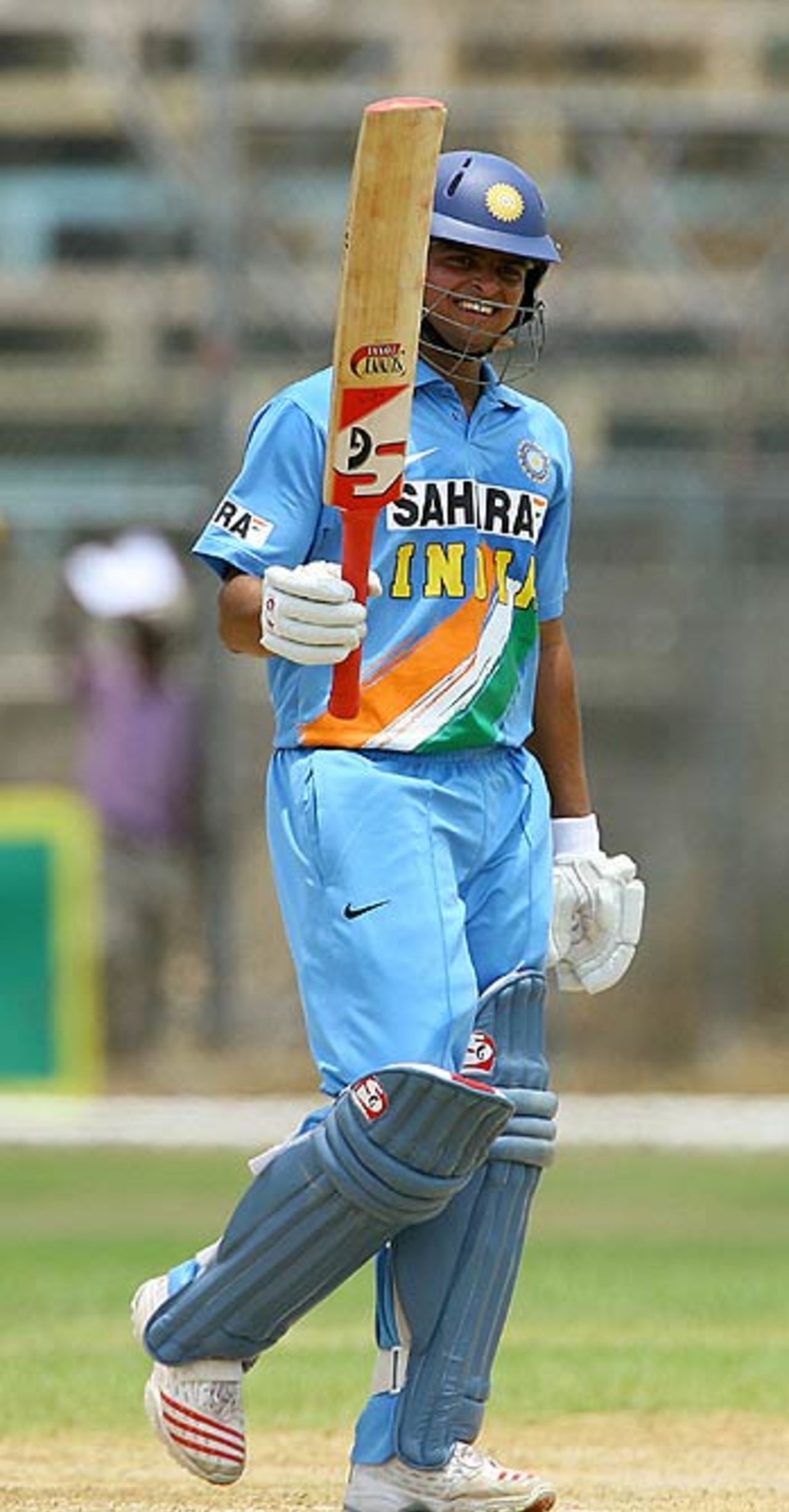 Suresh Raina celebrates his 50 in India's warm-up match against Jamaica, Jamaica v Indians, Montego Bay, May 16, 2006