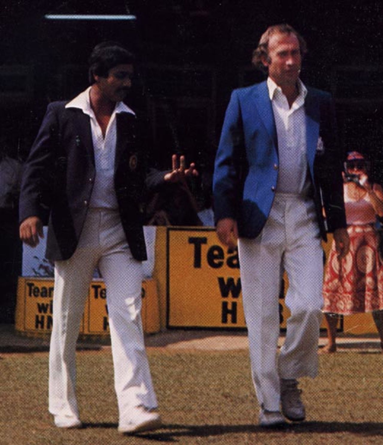 Bandula Warnapura and Keith Fletcher go out to toss, Sri Lanka v England, Inaugural Test, Colombo, February 17, 1982