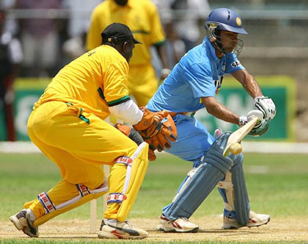 Mohammad Kaif during his innings of 49 against Jamaica, Jamaica v Indians, Montego Bay, May 16, 2006