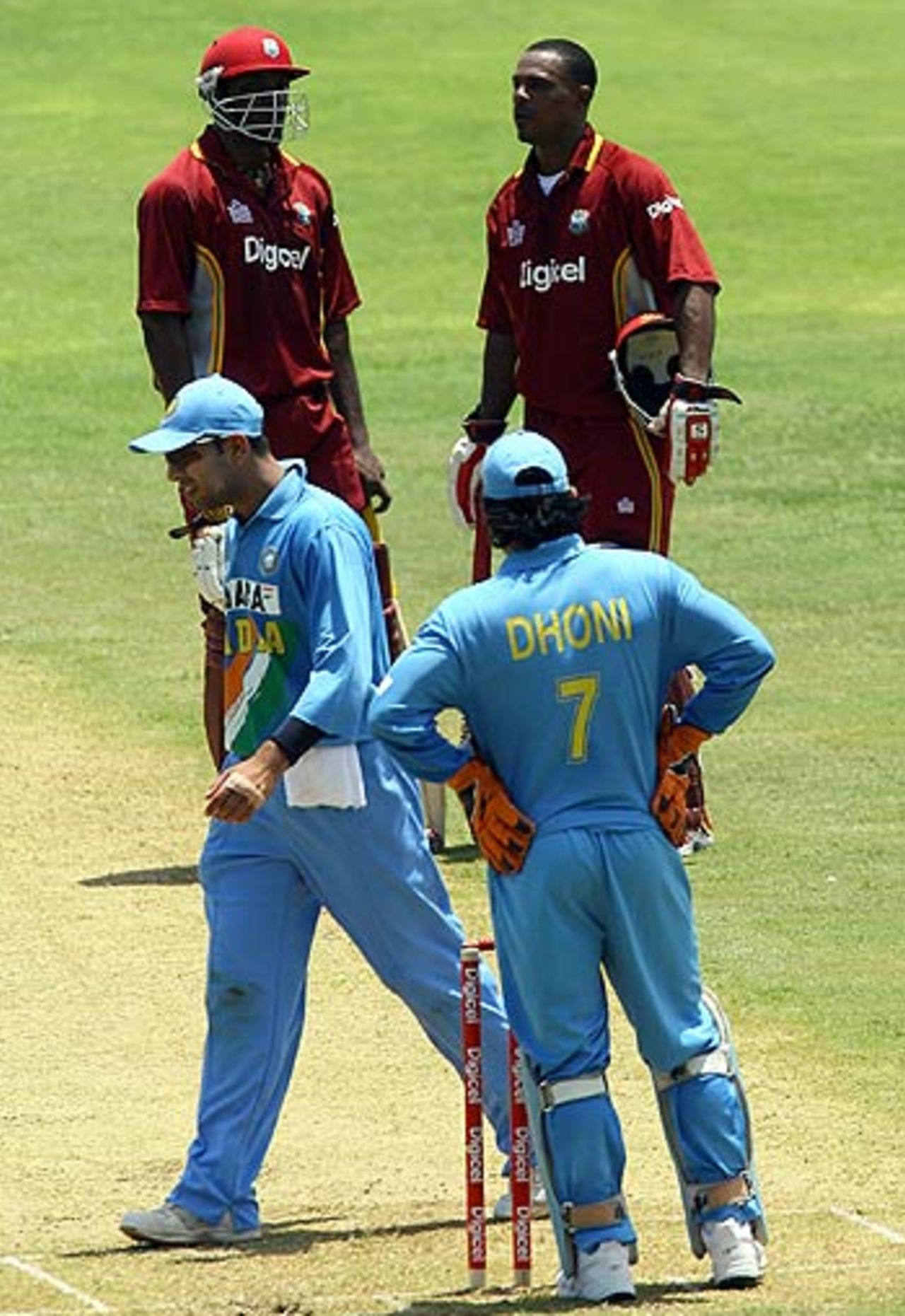 Chris Gayle and Runako Morton frustrated India with an 87-run stand at the Sabina Park, West Indies v India, 1st ODI, Kingston, May 18, 2006