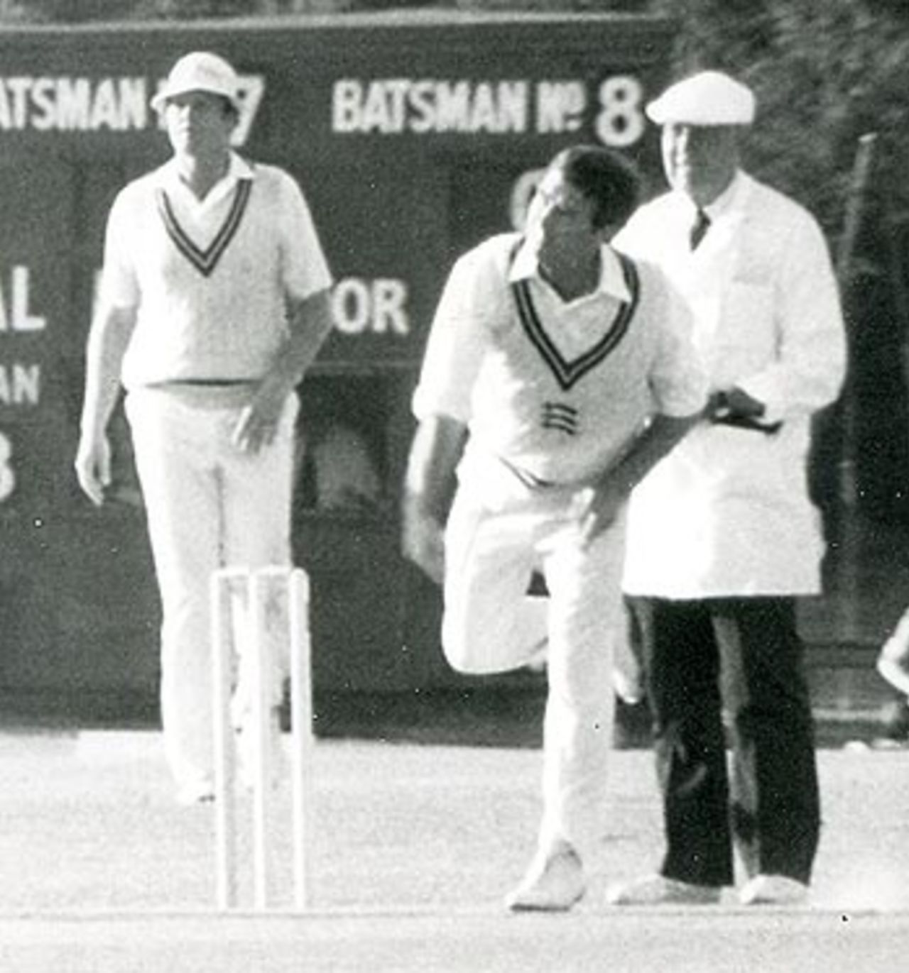 Fred Titmus ... still going after all these years, Middlesex v Derbyshire, Uxbridge, July 1980
