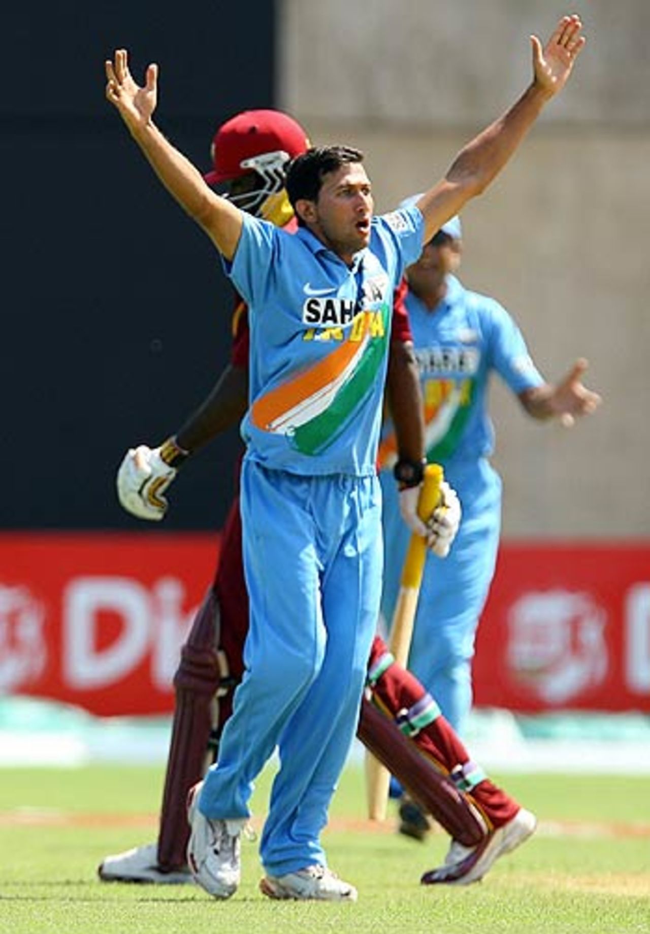 "Who's the man?" Ajit Agarkar nails Chris Gayle at Kingston, West Indies v India, 2nd ODI, Kingston, May 20, 2006