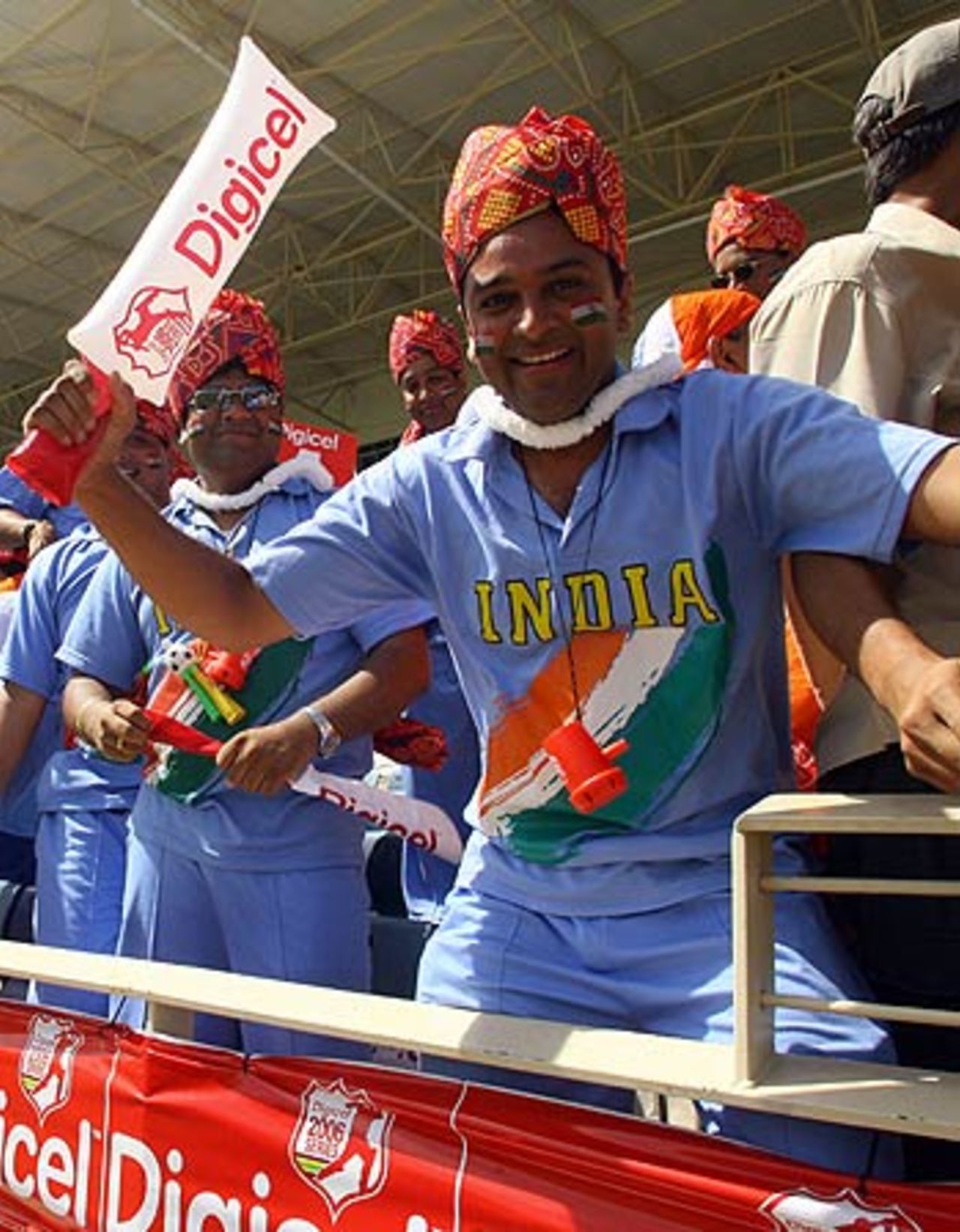 An Indian fan shows just why it was worth the trip to Kingston, West Indies v India, 2nd ODI, Kingston, May 20, 2006