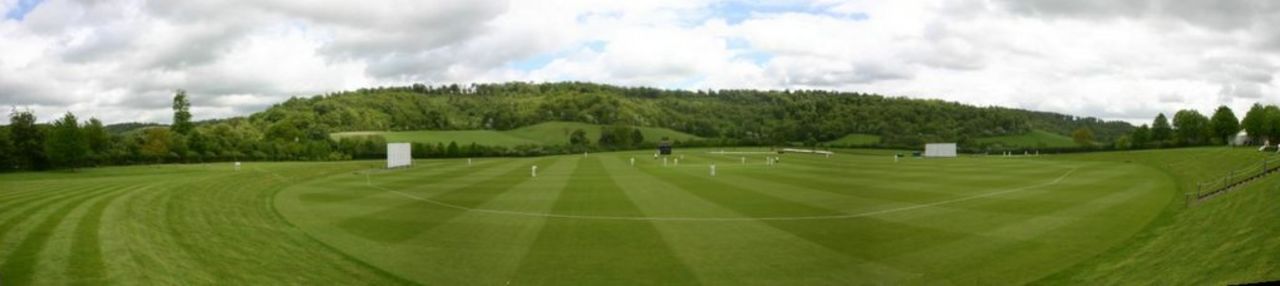 A panorama of Sir Paul Getty's ground at Wormsley Park, May 19, 2006