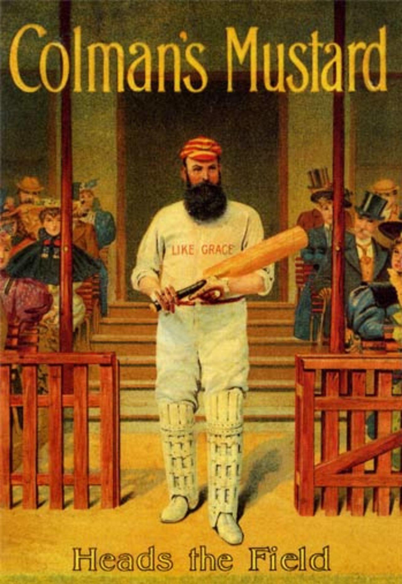 Early commercialism: WG Grace advertises Coleman's Mustard around 1895