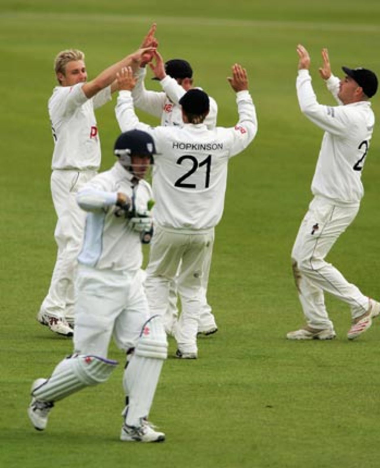 Luke Wright celebrates Jimmy Maher's wicket, Durham v Sussex, Chester-le-Street, May 23, 2006