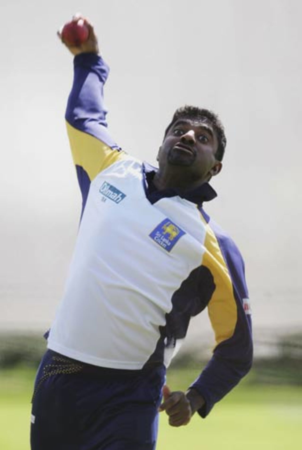 Muttiah Muralitharan warms up for the second Test, Edgbaston, May 23, 2006