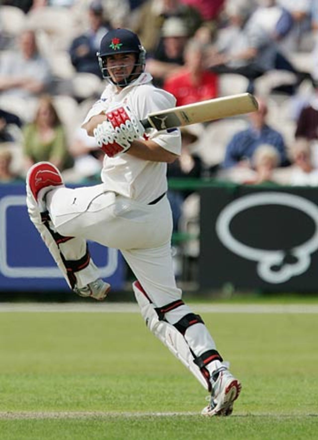 Mal Loye pulls in his half-century as Lancashire approach Notts's first innings total, Lancashire v Nottinghamshire, County Championship, Old Trafford, May 25, 2006