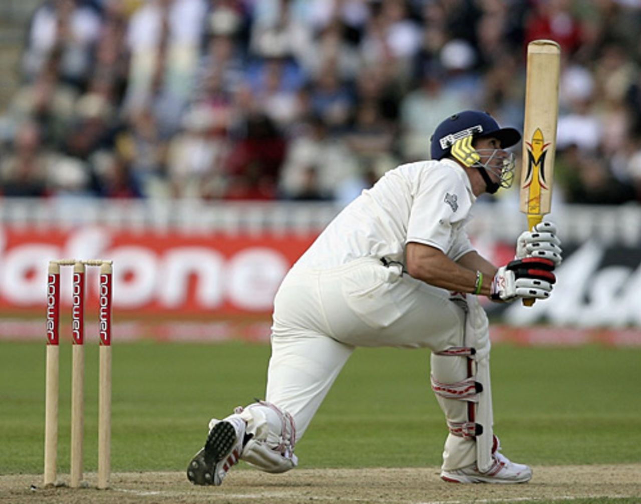 Kevin Pietersen plays an extraordinary reverse-sweep off Muttiah Muralitharan for six, 2nd Test, Edgbaston, May 26, 2006