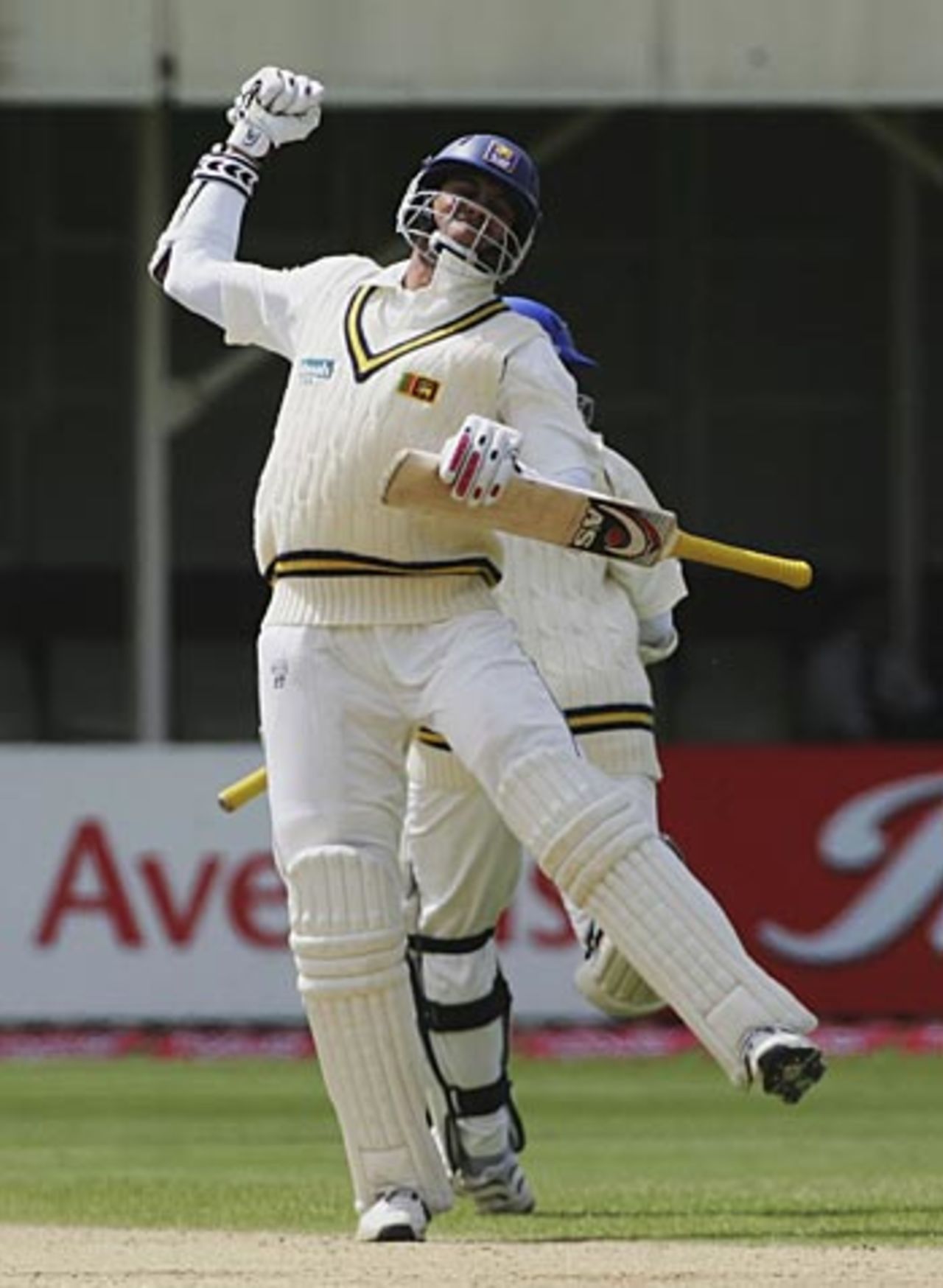 Michael Vandort celebrates his hundred against England at Edgbaston, England v Sri Lanka, 2nd Test, Edgbaston, May 28, 2006