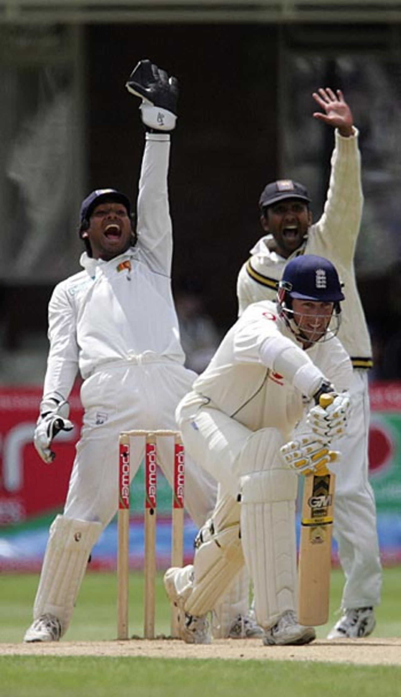 Marcus Trescothick is trapped lbw for a duck, England v Sri Lanka, 2nd Test, Edgbaston, May 28, 2006