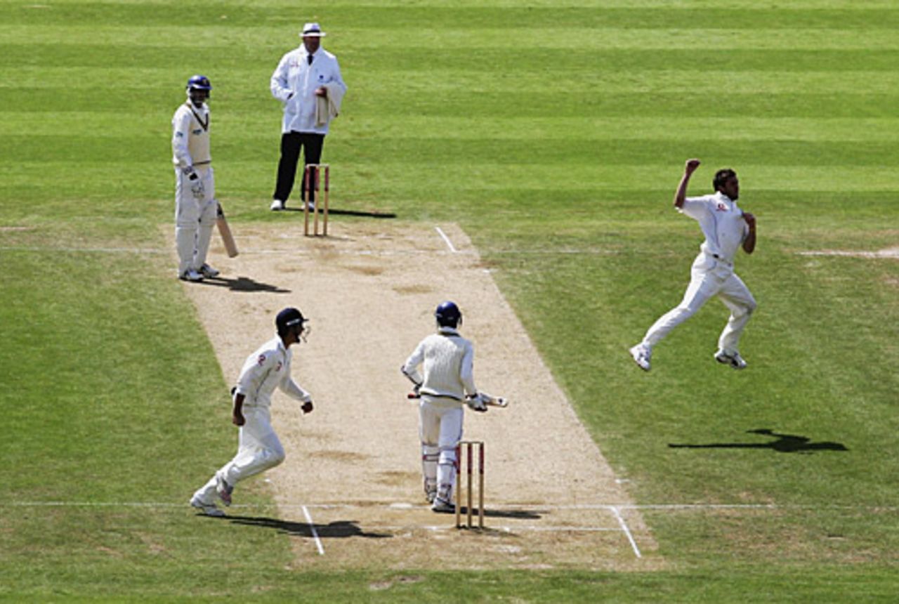 Liam Plunkett jumps for joy, England v Sri Lanka, 2nd Test, Edgbaston, May 28, 2006