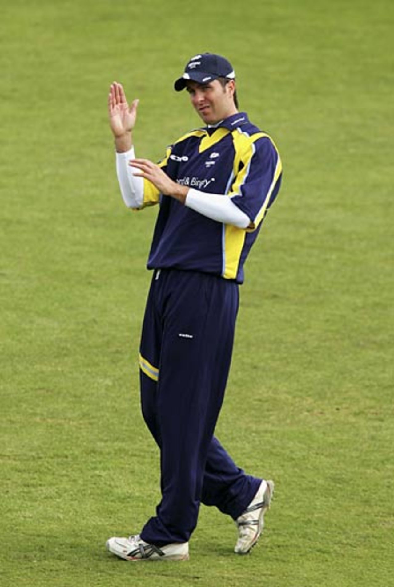 Michael Vaughan, back in the field for Yorkshire, helps to direct operations, Yorkshire v Scotland, C&G Trophy, Headingley, May 29, 2006