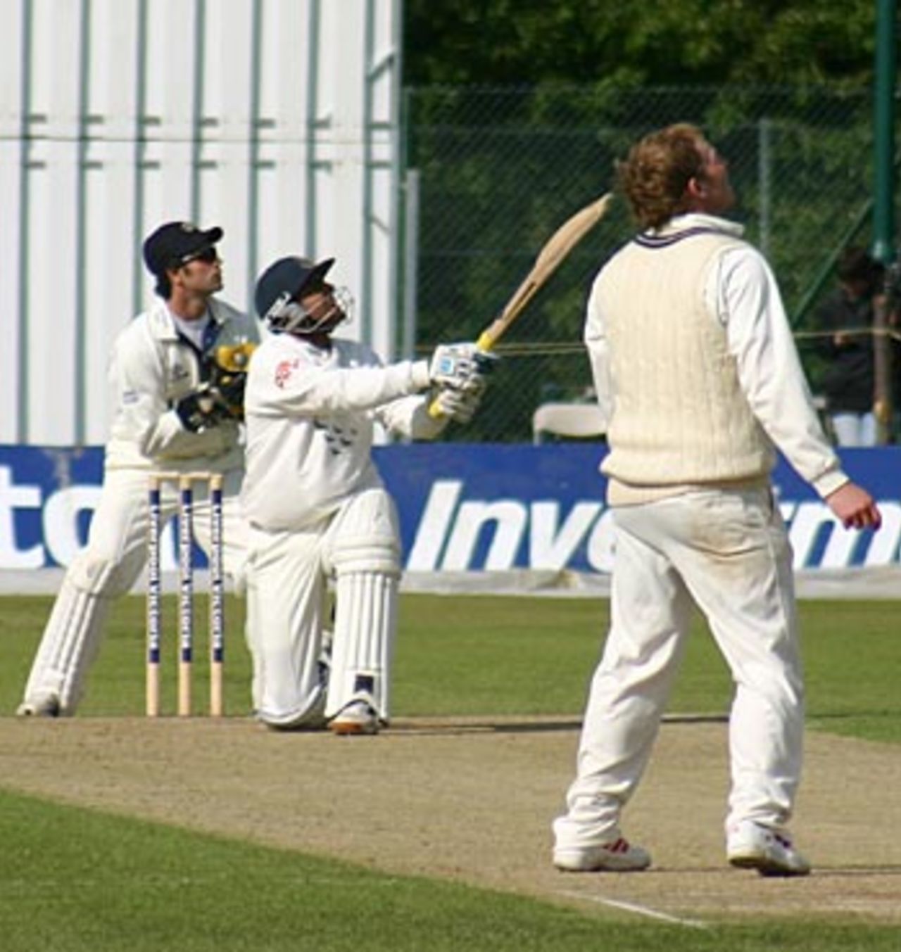 Rana Naved-ul-Hasan slams Jamie Dalrymple for six, Sussex v Middlesex, County Championship, Horsham, May 31, 2006
