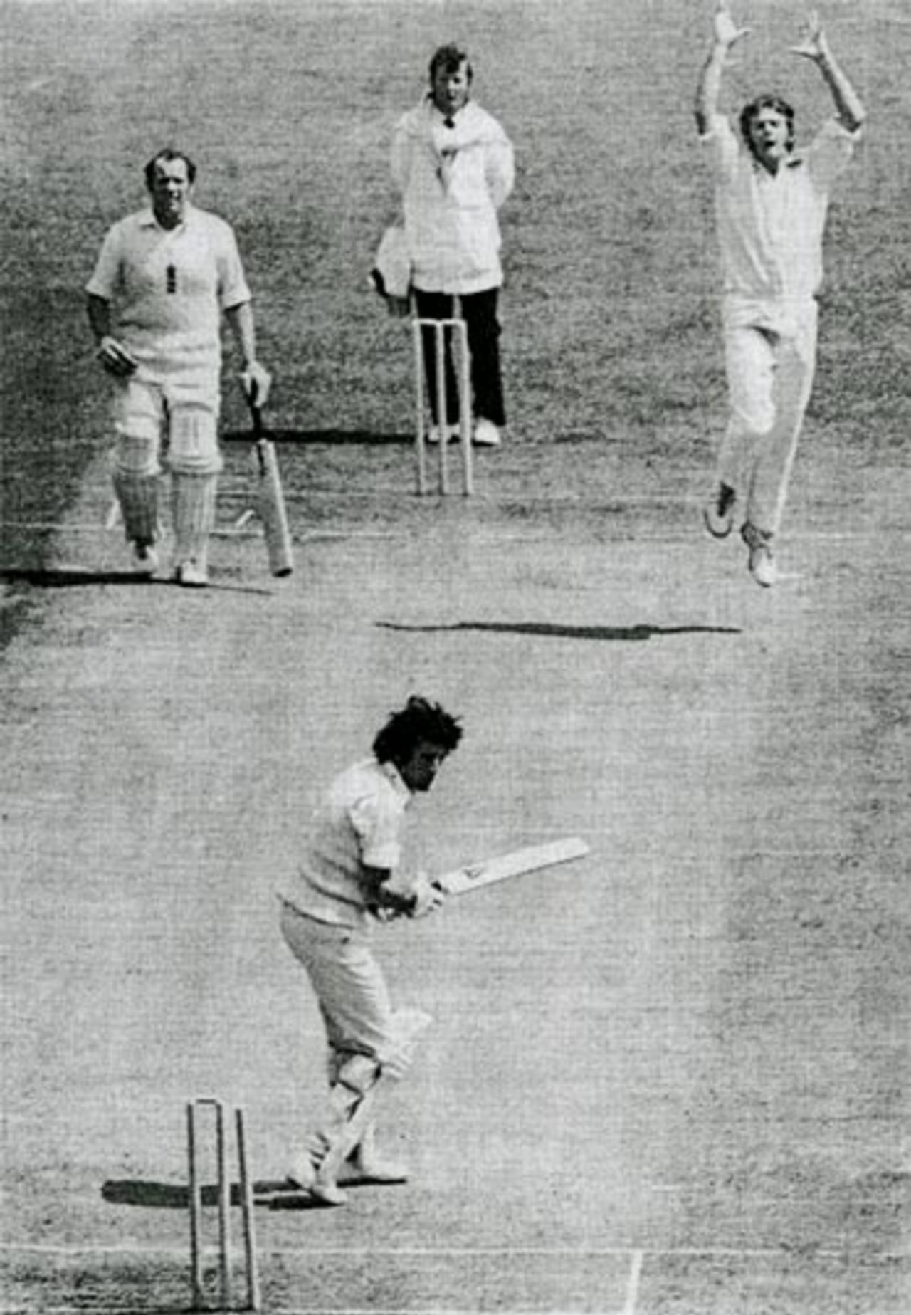 Bob Massie bowls John Snow on his way to 16 for 137, England v Australia, 2nd Test, Lord's, June 23 1972