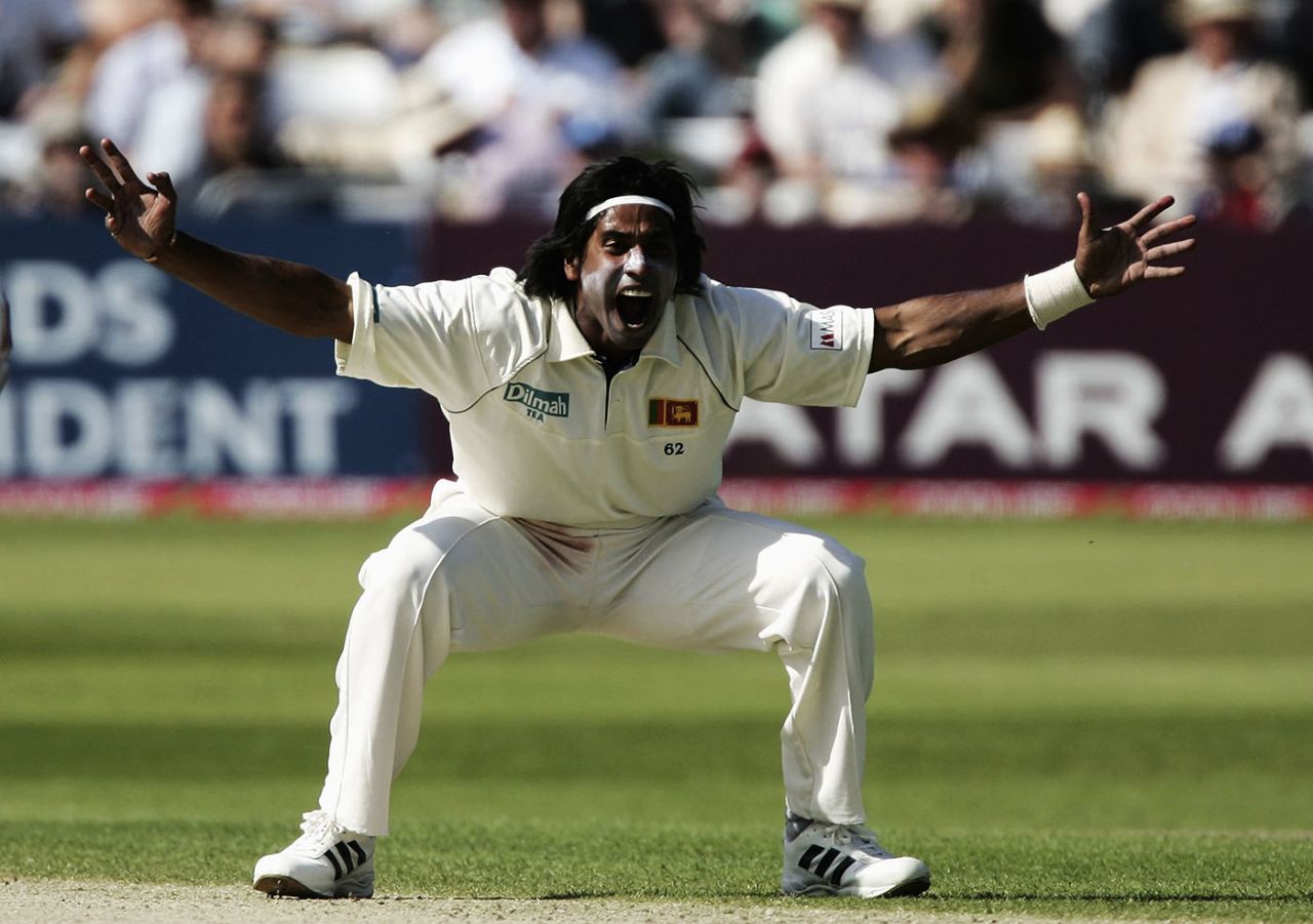 Chaminda Vaas roars a throaty appeal, England v Sri Lanka, 3rd Test, Trent Bridge, June 3, 2006