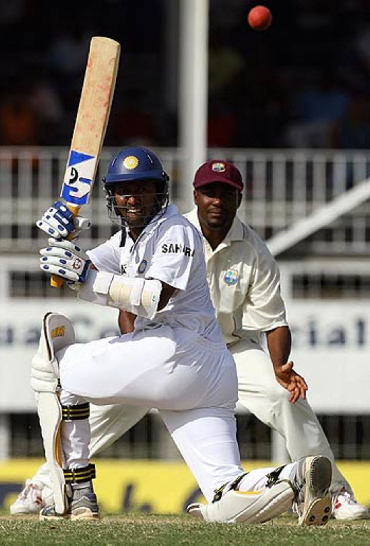 Wasim Jaffer moves steadily towards his century, West Indies v India, 1st Test, Antigua, 3rd day, June 4, 2006