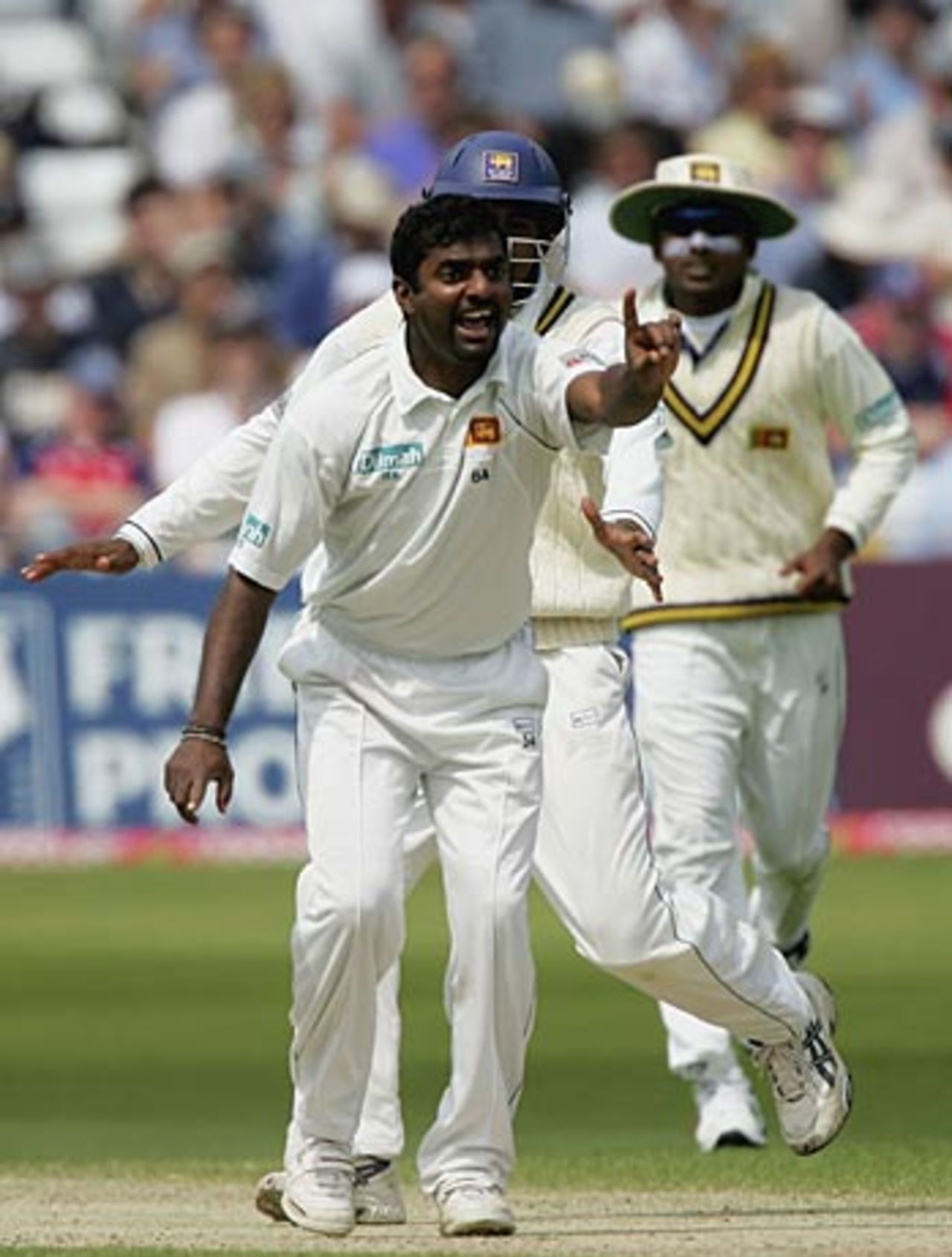 Muttiah Muralitharan appeals for yet another wicket, England v Sri Lanka, 3rd Test, Trent Bridge, June 5, 2006
