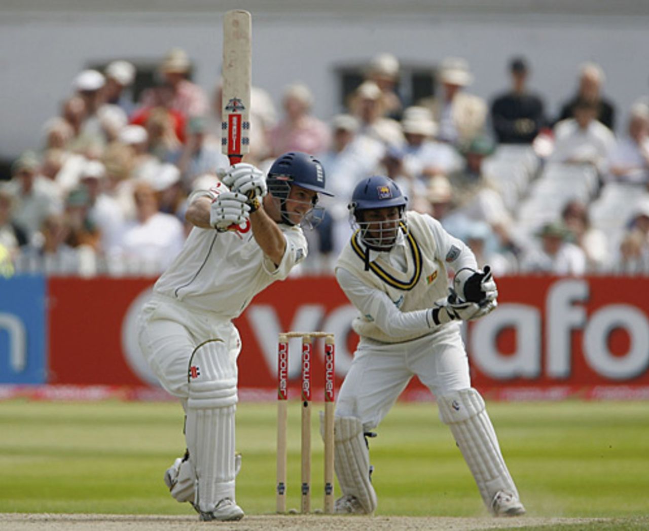 Andrew Strauss caresses a boundary through the covers, England v Sri Lanka, 3rd Test, Trent Bridge, June 5, 2006
