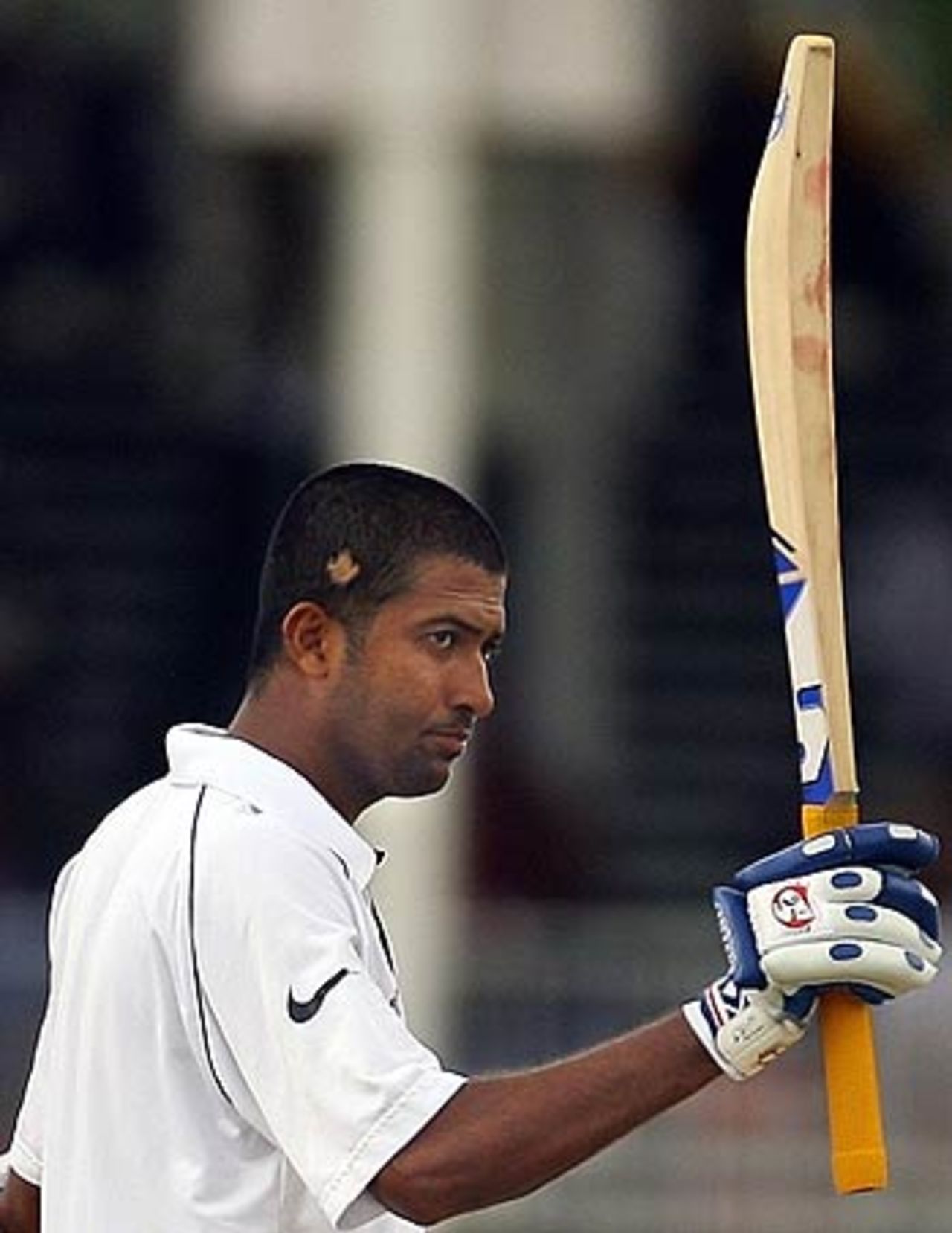 Wasim Jaffer acknowledges his maiden double-ton, West Indies v India, 1st Test, Antigua, 4th day, June 5, 2006