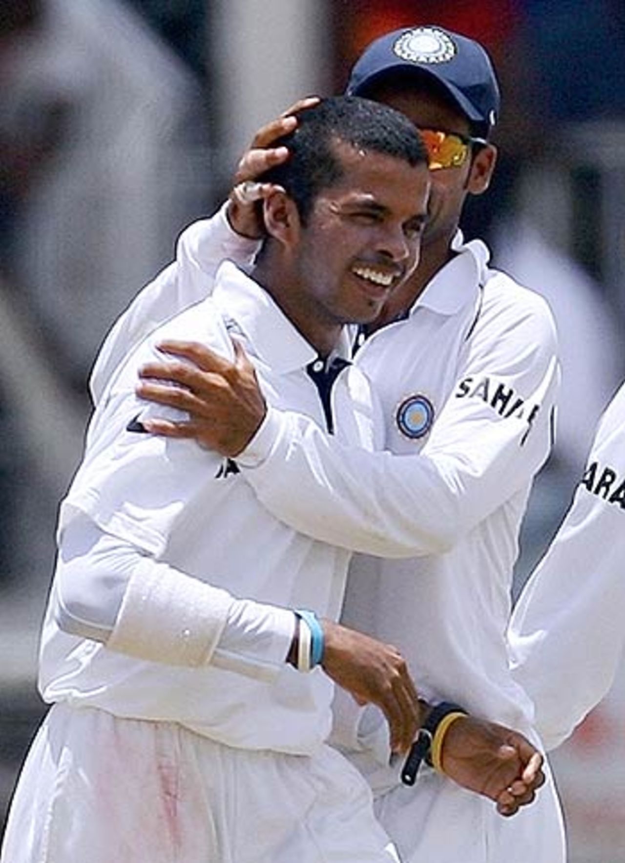 Sreesanth took the vital wickets of Ramnaresh Sarwan and Brian Lara before lunch, West Indies v India, 1st Test, Antigua, 5th day, June 6, 2006