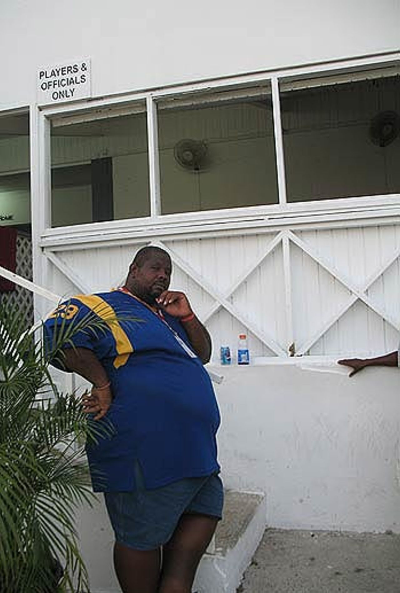 Joseph Warner - the gigantic gatekeeper at the Antigua Recreation Ground