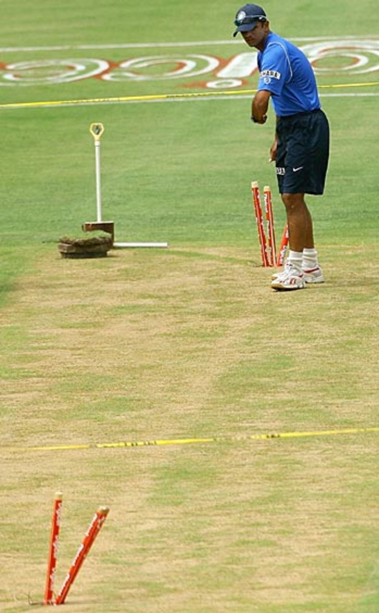 Thinking ahead: Rahul Dravid visualises, St Lucia, June 9, 2006