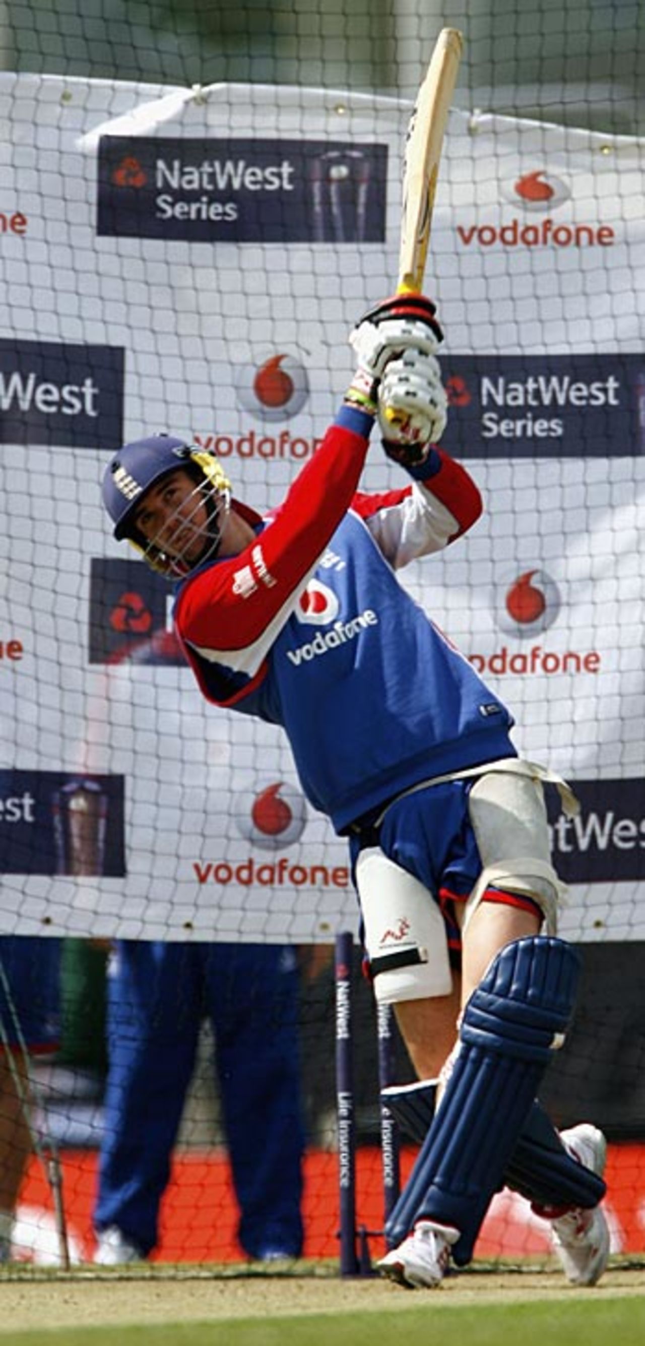 A portent of things to come? Kevin Pietersen practices hitting over the top in the nets ahead of England's Twenty20 match against Sri Lanka, England v Sri Lanka, Twenty20, Southampton, June 15, 2006