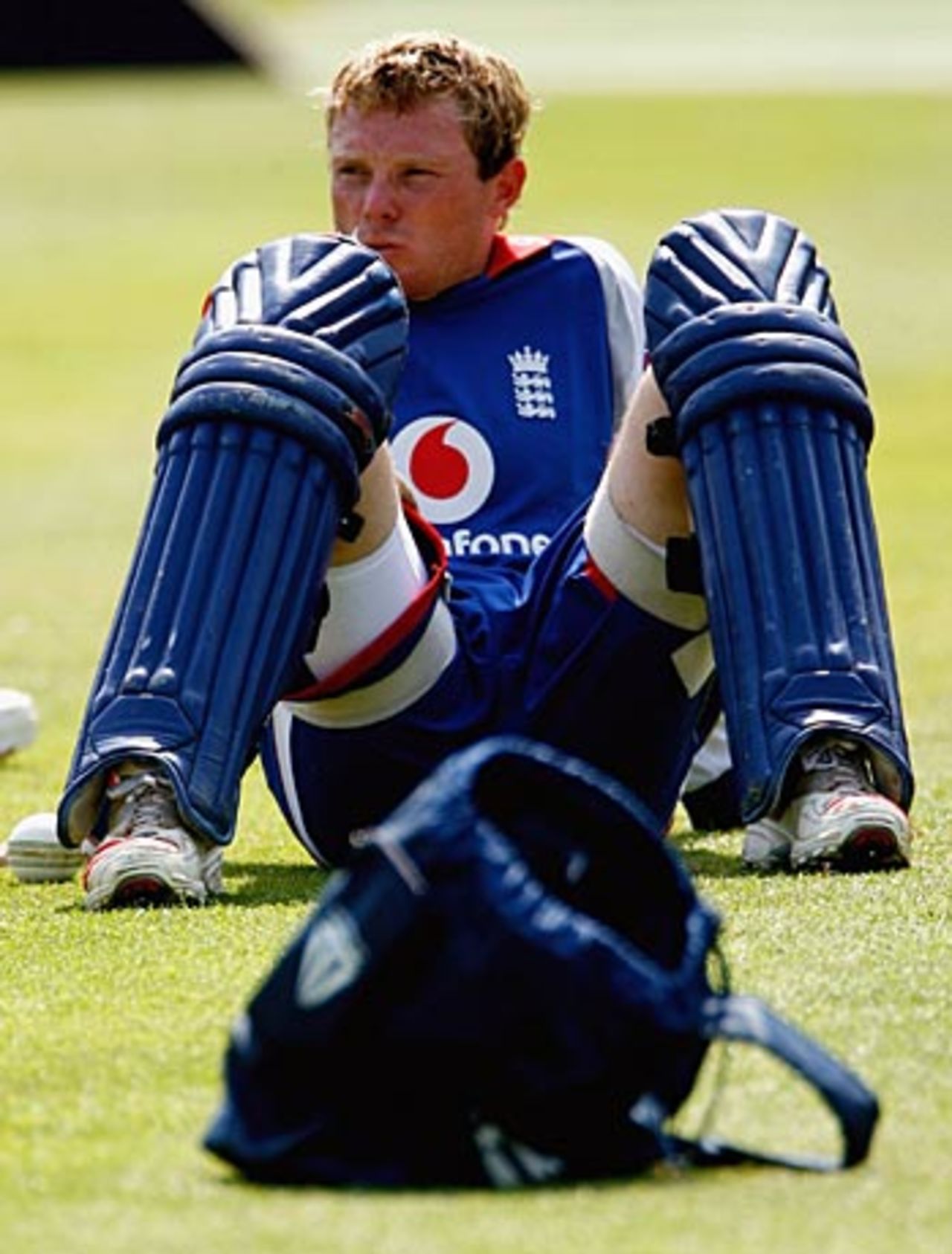 Ian Bell takes a breather as England prepare for the start of the one-day series, Lord's, June 16, 2006
