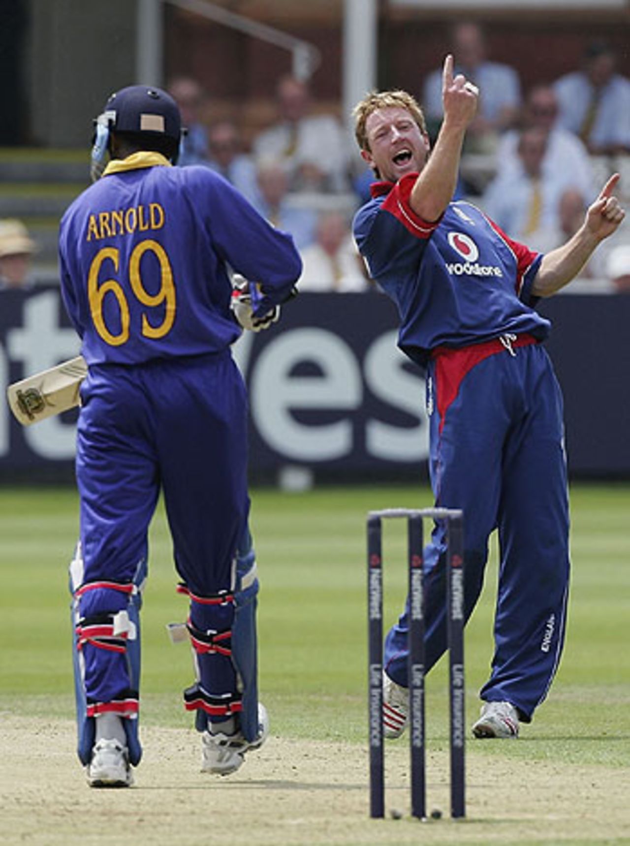Paul Collingwood dismisses Russel Arnold, England v Sri Lanka, 1st ODI, Lord's, June 17, 2006