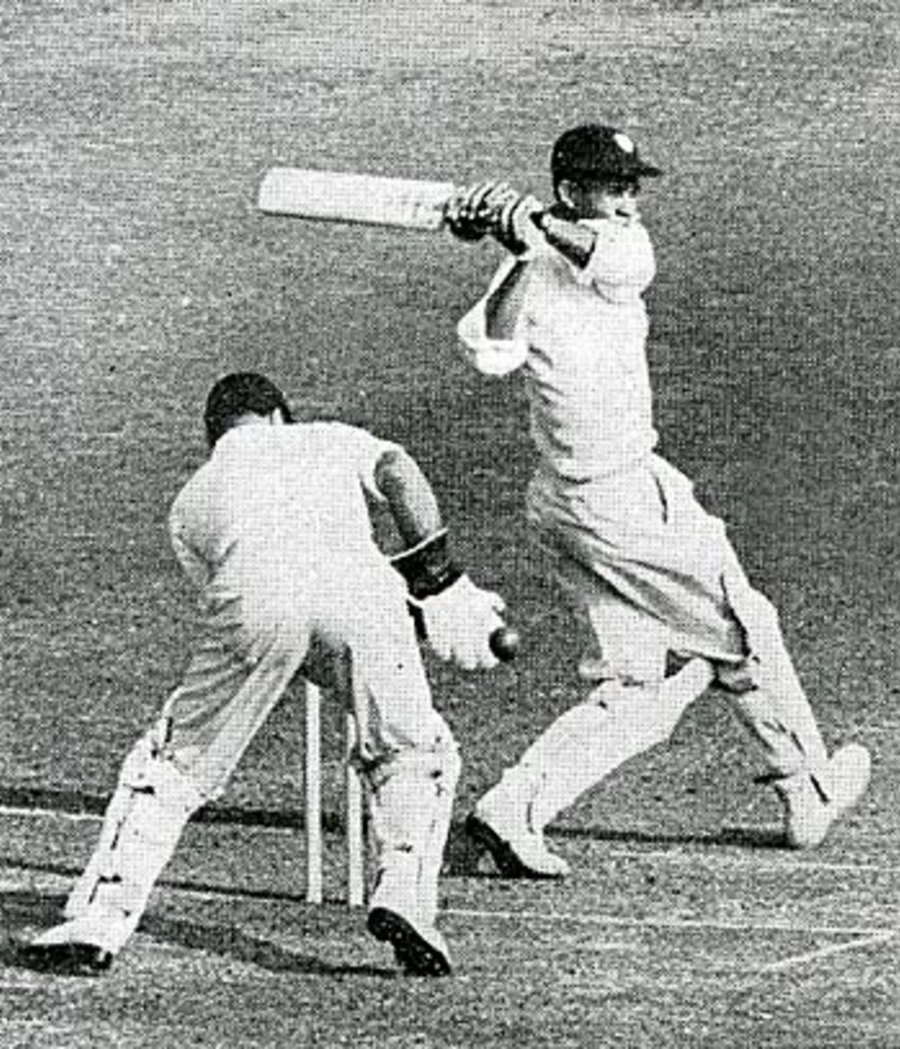 Garry Sobers pulls Jim Laker for four, England v West Indies, Edgbaston, 1957