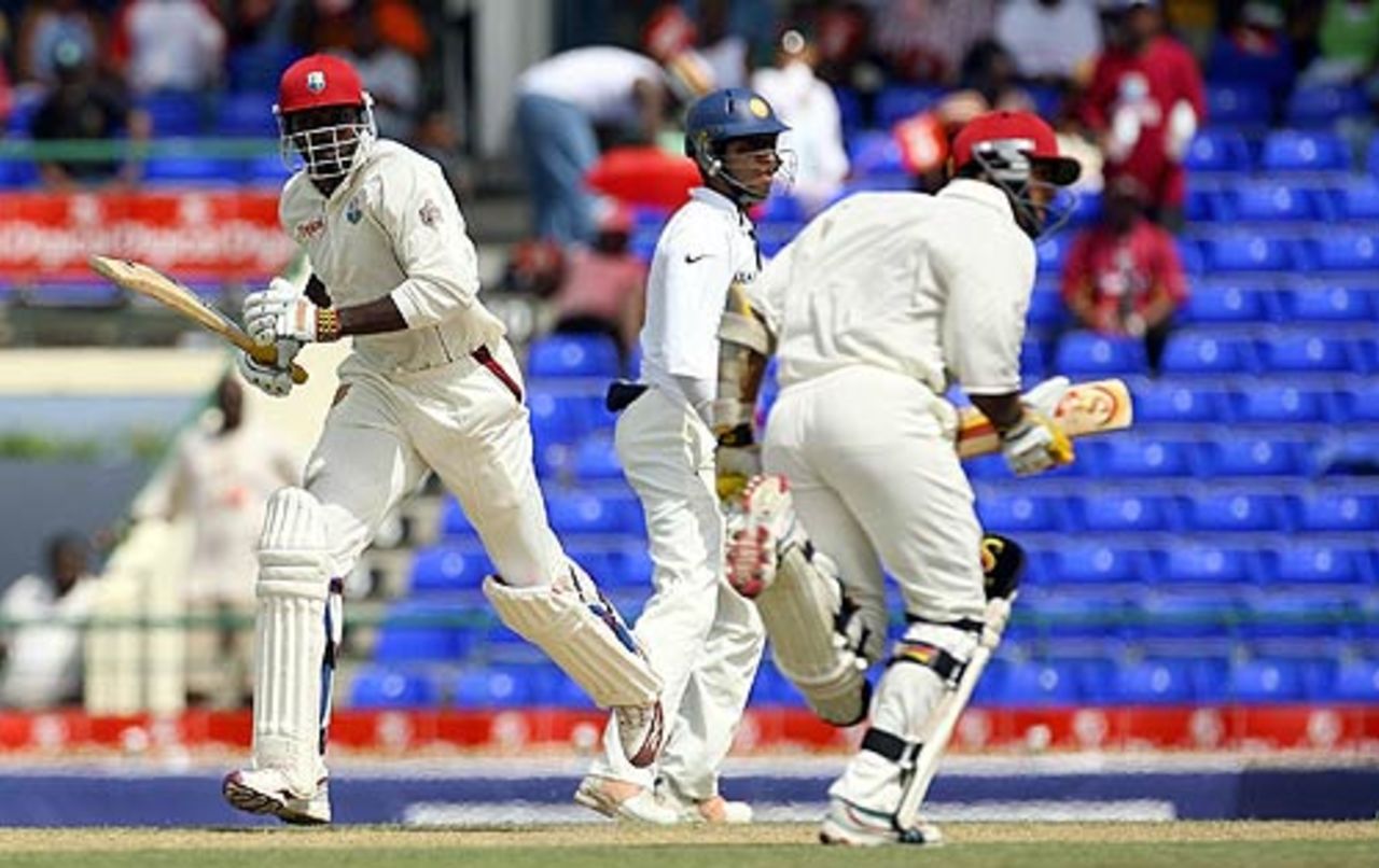 Chris Gayle and Daren Ganga added 143 for the first wicket, West Indies v India, 3rd Test, St Kitts, 1st day, June 22, 2006