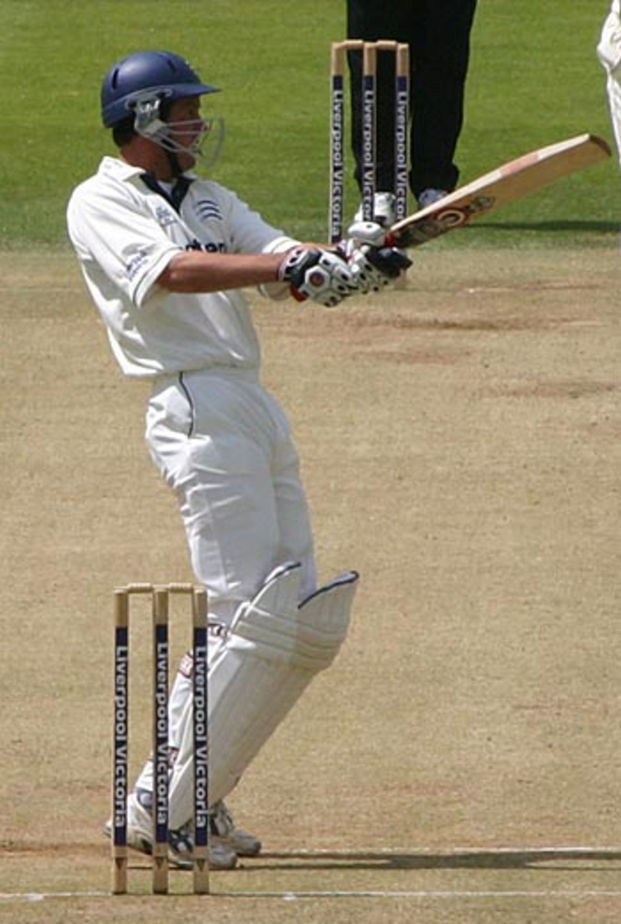 Chris Peploe pulls a four on his way to to a career-best 46, Middlesex v Lancashire, Lord's, June 23, 2006
