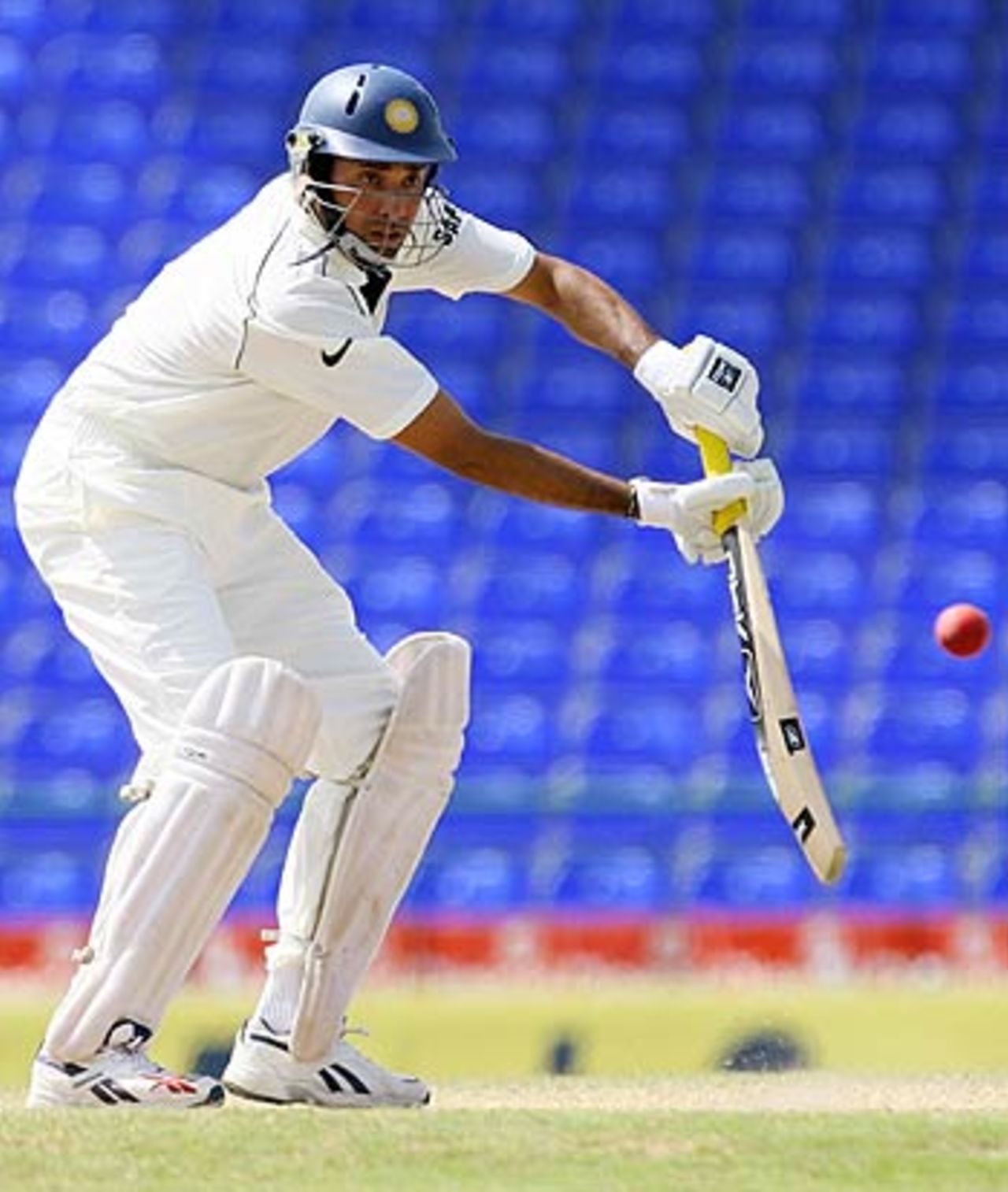 VVS Laxman survived a superb spell from Jerome Taylor, West Indies v India, 3rd Test, St Kitts, 4th day, June 25, 2006