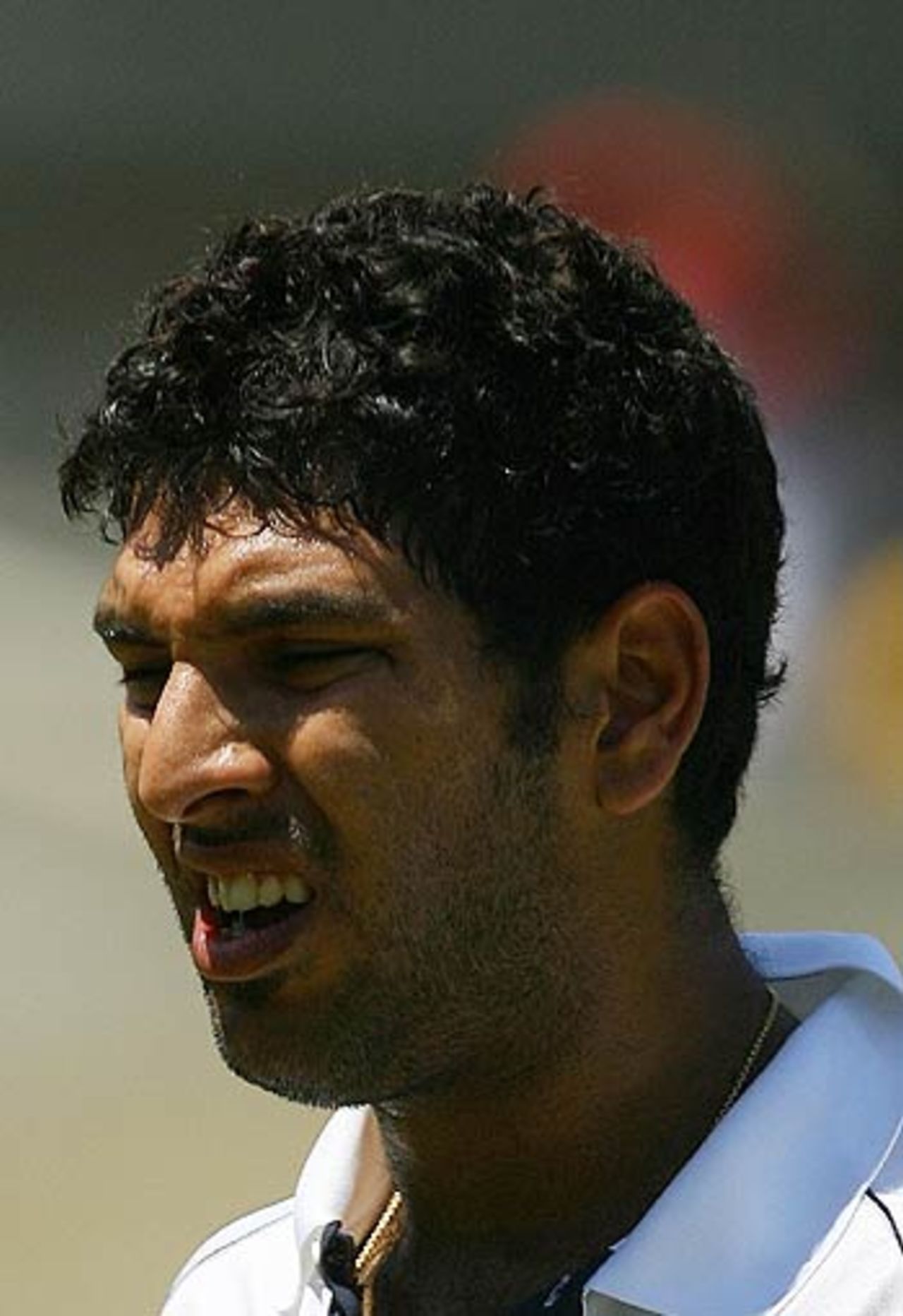 Yuvraj Singh's poor Test form continued when he was dismissed for 19, West Indies v India, 4th Test, Jamaica, 1st day, June 30, 2006