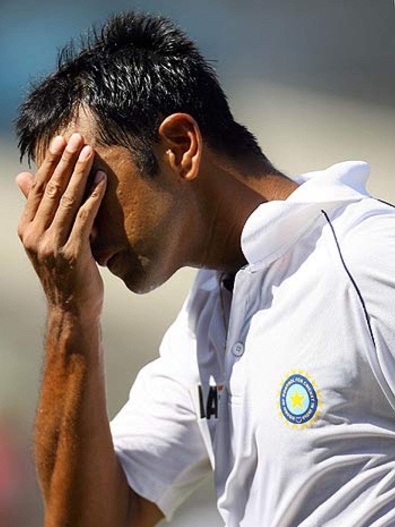 Rahul Dravid is disappointed after falling for 81, West Indies v India, 4th Test, Jamaica, 1st day, June 30, 2006