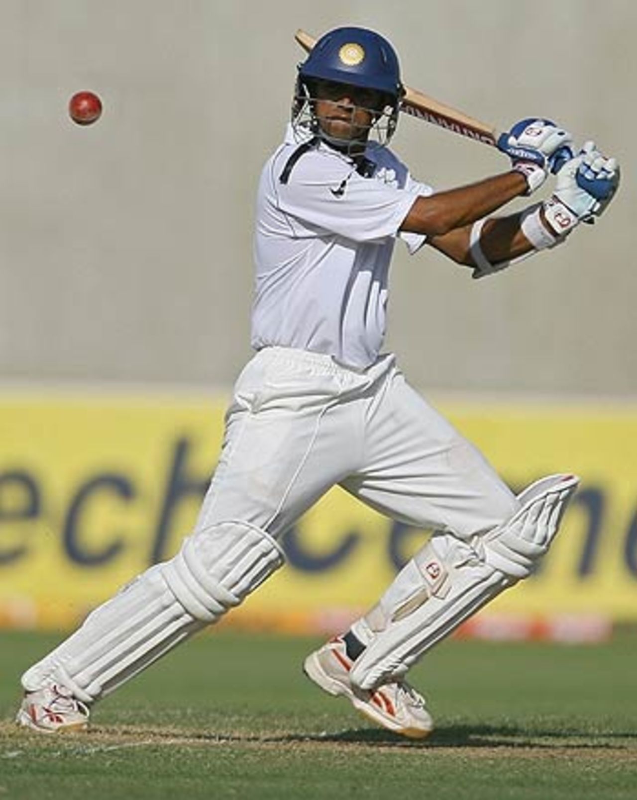 Rahul Dravid cuts during his half-century, West Indies v India, 4th Test, Jamaica, 1st day, June 30, 2006