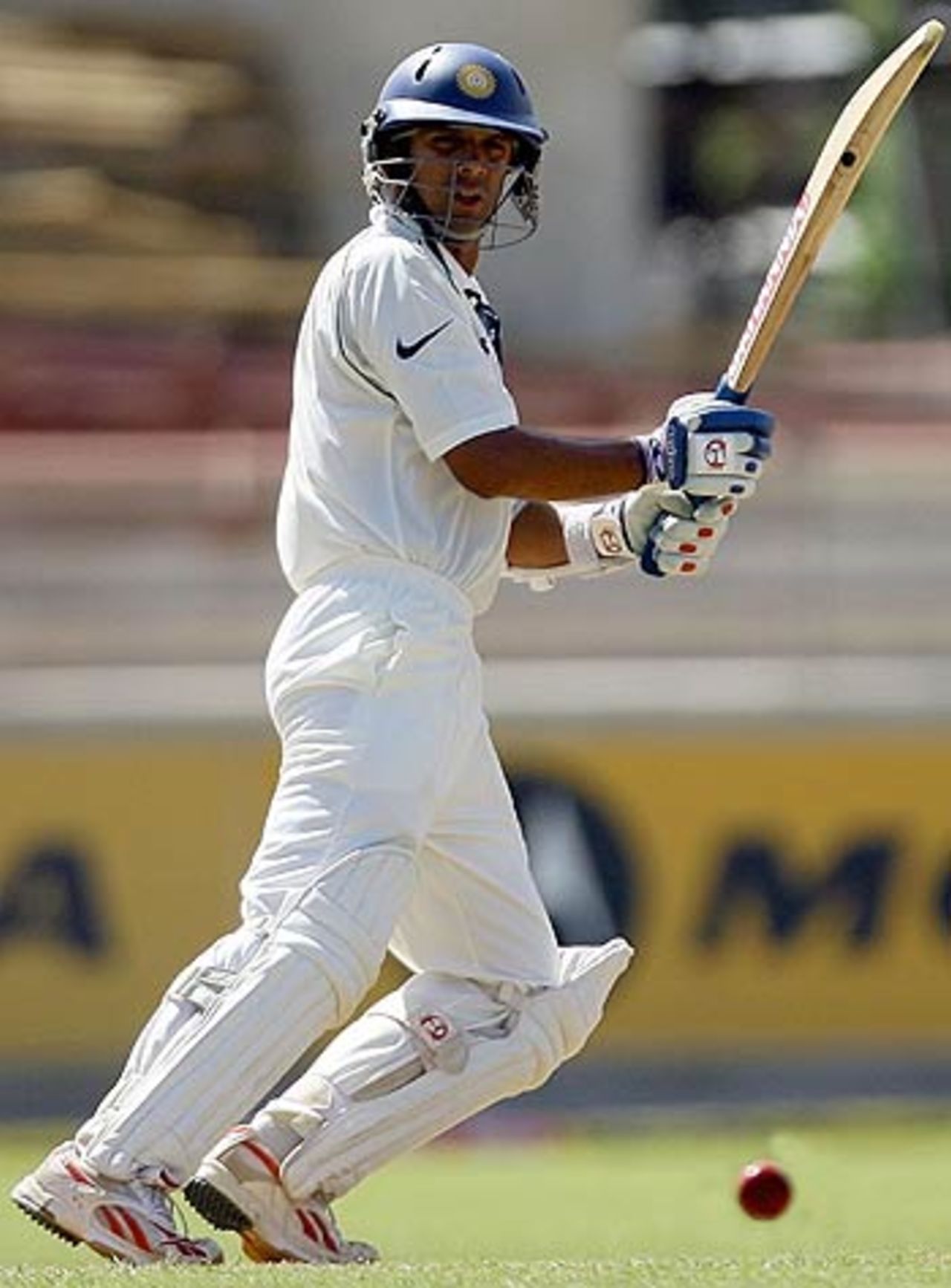 Rahul Dravid cuts during his fifty, West Indies v India, 4th Test, Jamaica, 2nd day, July 1, 2006