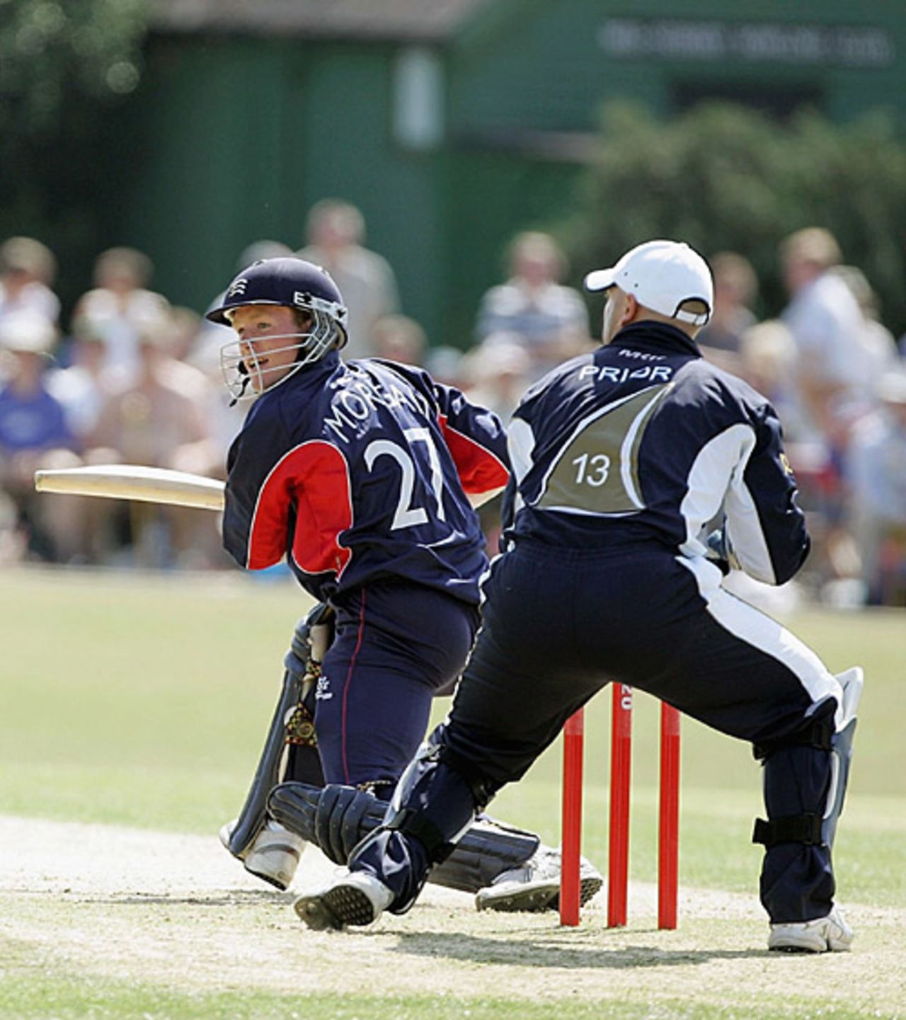 Eoin Morgan sweeps deftly, Middlesex v Sussex, Twenty20 Cup, Richmond, July 2, 2006