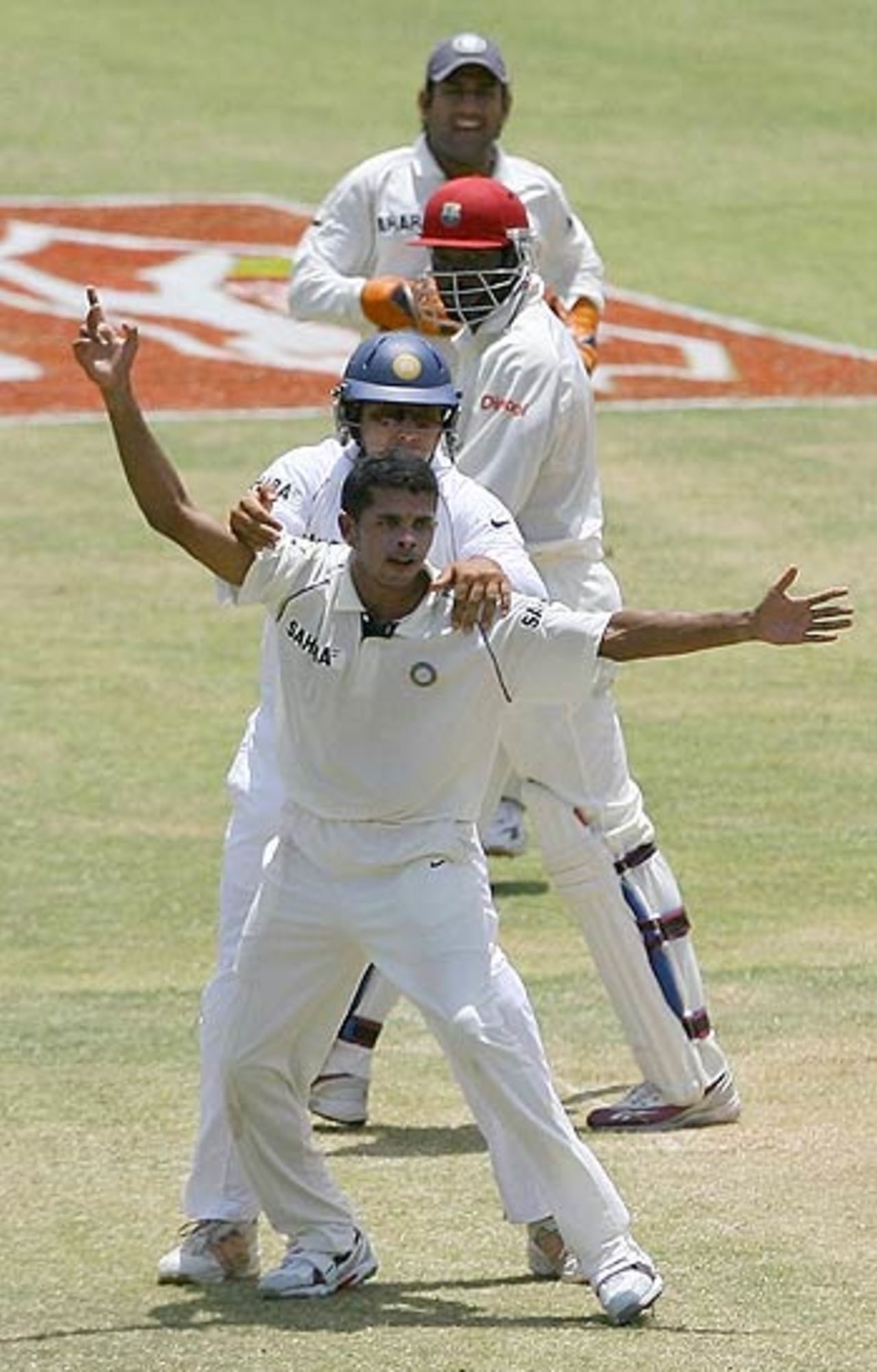 Sreesanth dismissed Chris Gayle with his second ball, West Indies v India, 4th Test, Jamaica, 3rd day, July 2, 2006