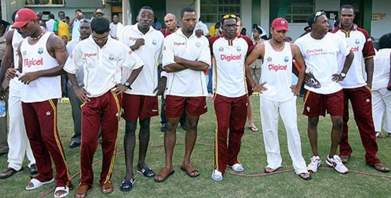 The West Indians are a dejected bunch, West Indies v India, 4th Test, Jamaica, 2nd day, July 1, 2006