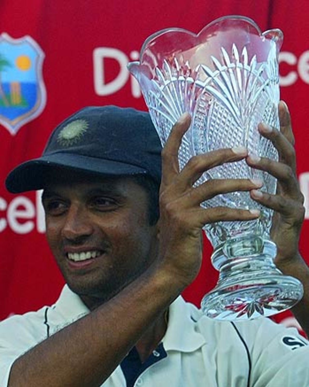 Rahul Dravid poses with the trophy, West Indies v India, 4th Test, Jamaica, 2nd day, July 1, 2006