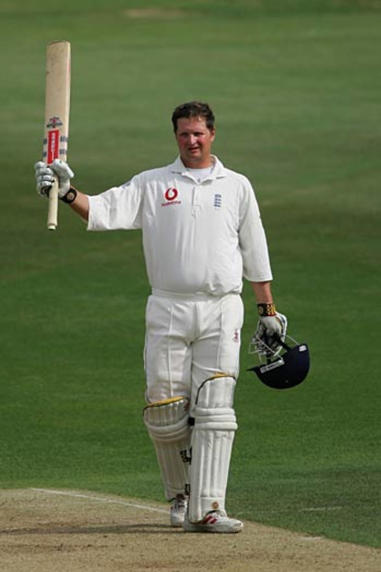 Robert Key celebrates reaching his century for England A as they enjoy an impressive start to the match, England A v Pakistanis, Canterbury, June 6, 2006