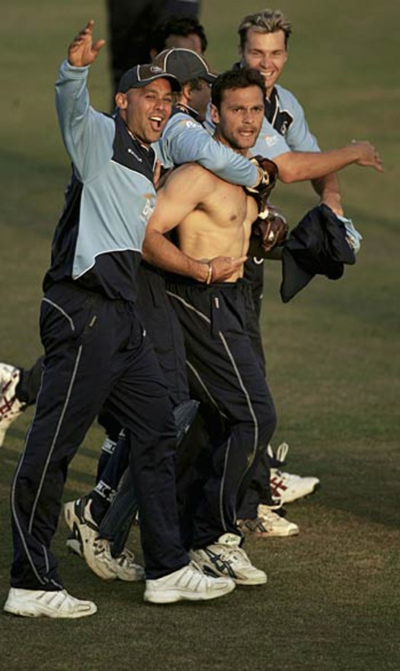Surrey celebrate their 10-run victory against Hampshire, Hampshire v Surrey, Twenty20 Cup, Southampton, July 6, 2006