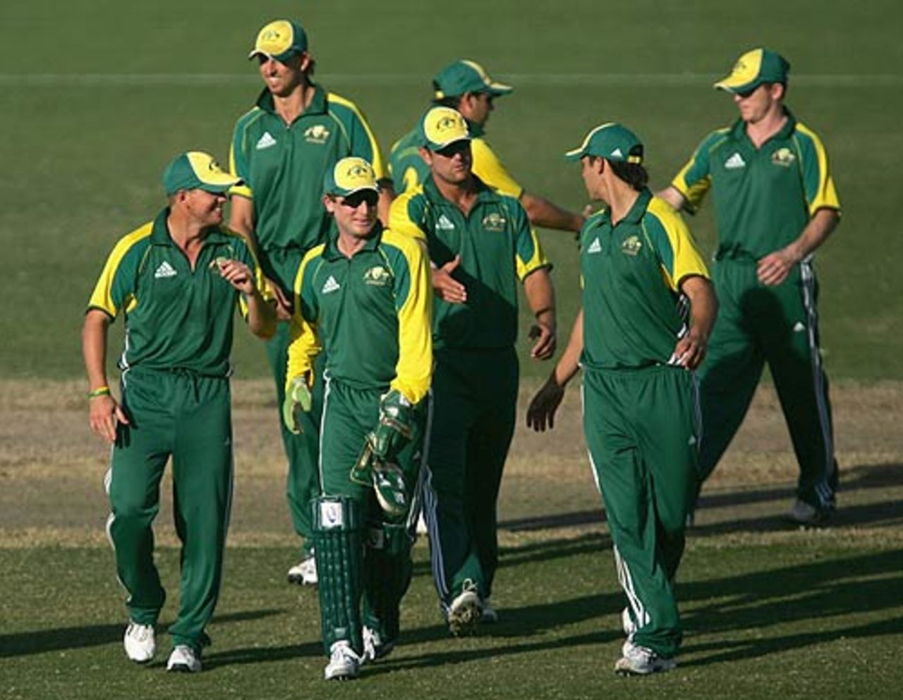 Australia A players celebrate their win over New Zealand A, Australia A v New Zealand A, Top End Series, Darwin, July 9, 2006
